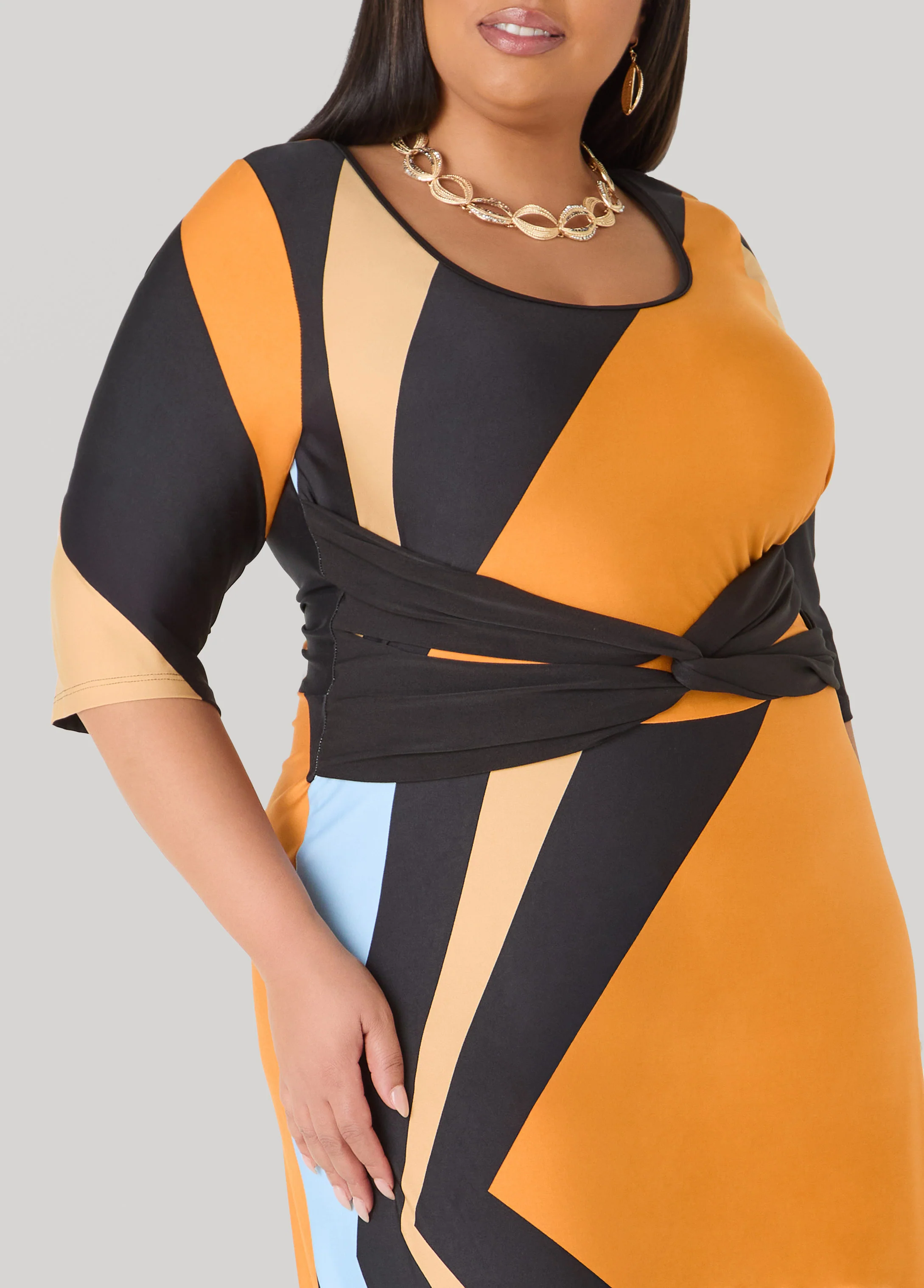 Knotted Geo Print Maxi Dress - Image 8