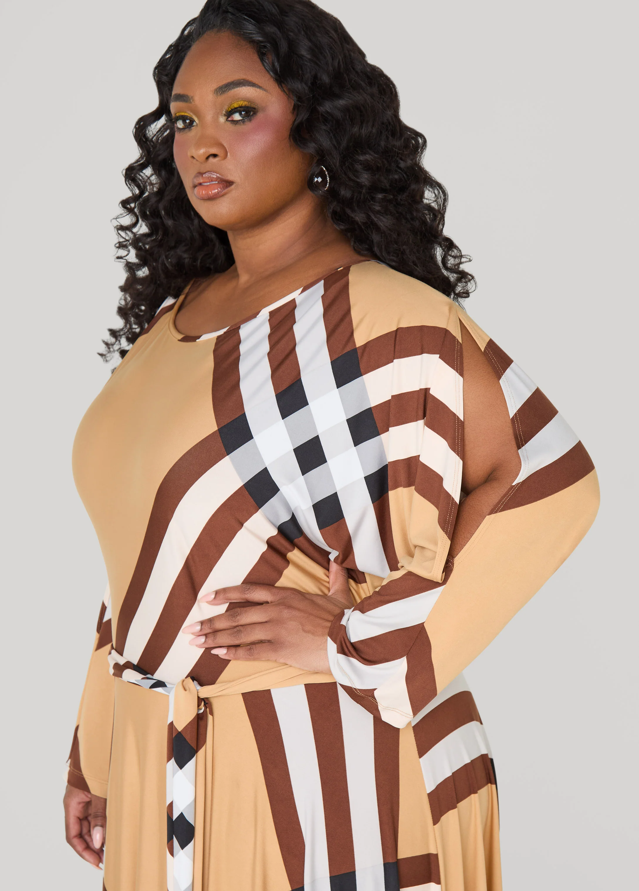 Tall Plaid A Line Maxi Dress - Image 4