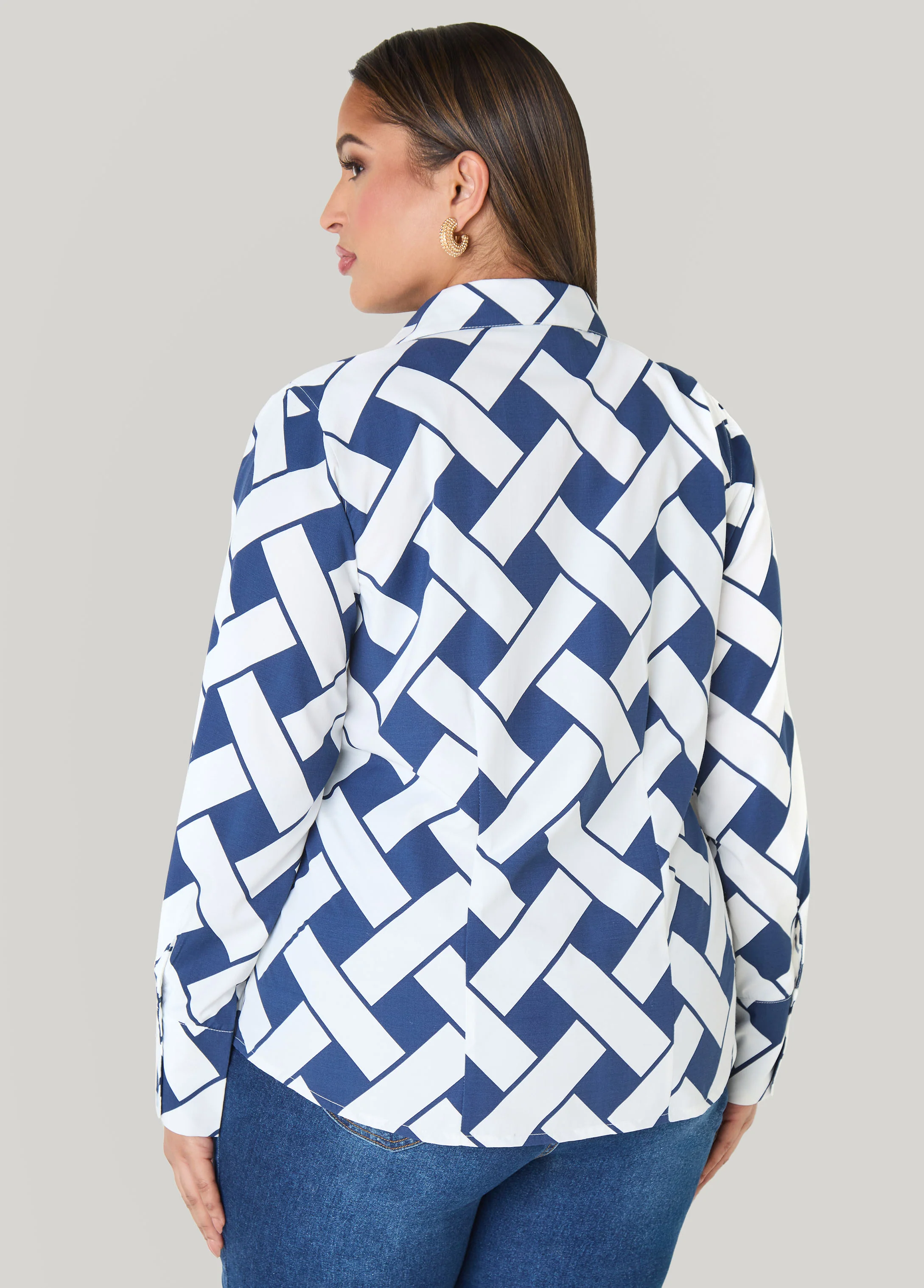 Tall Basketweave Print Shirt - Image 3