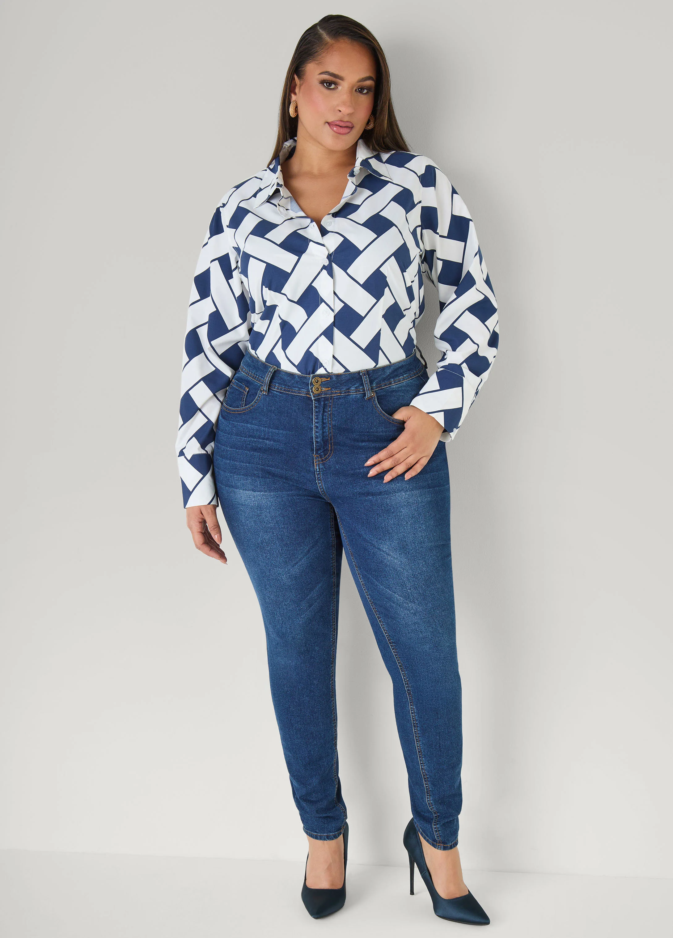 Tall Basketweave Print Shirt - Image 4