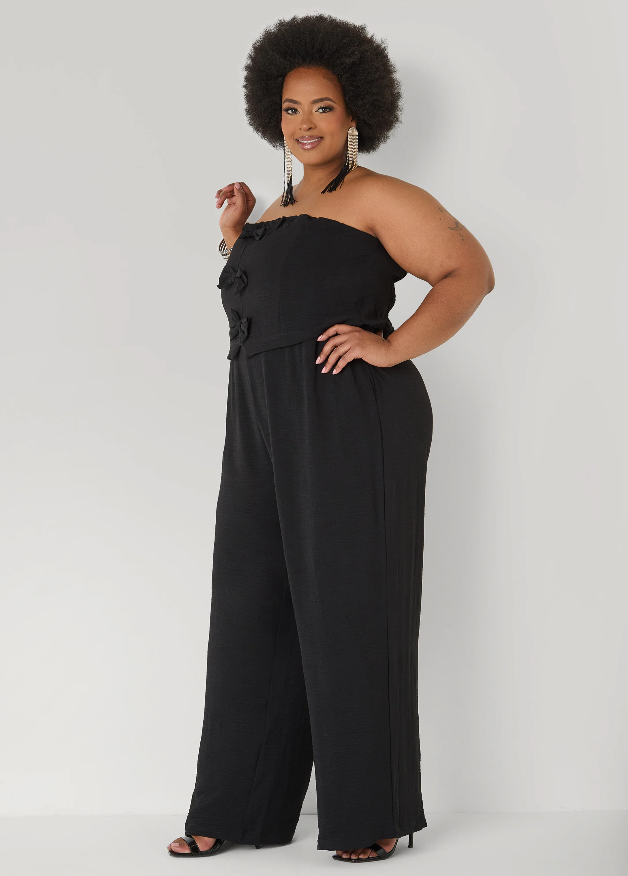 Strapless Bow Embellished Jumpsuit - Image 7