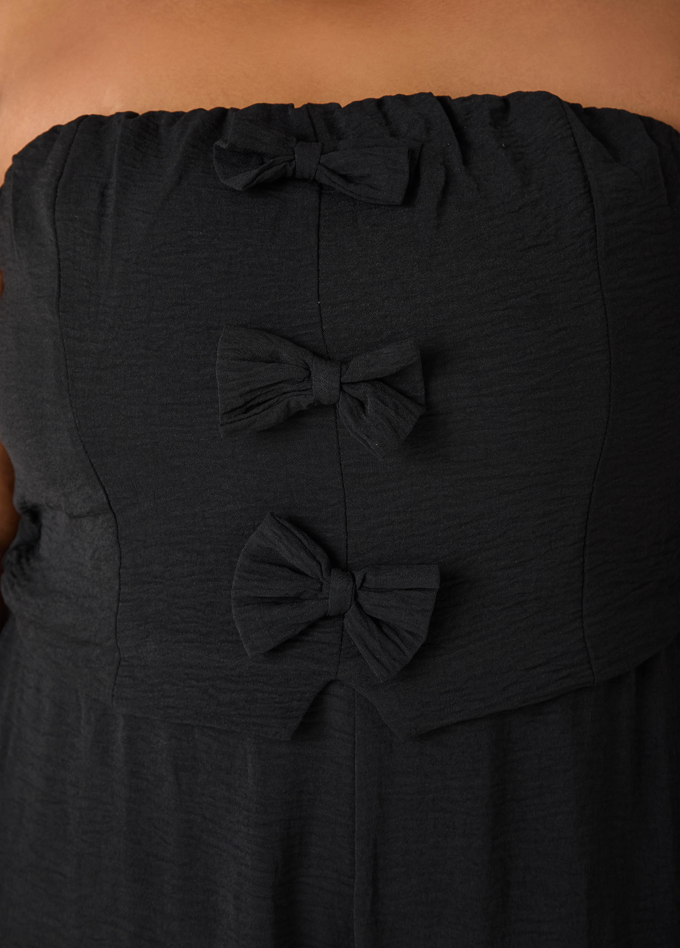 Strapless Bow Embellished Jumpsuit - Image 8
