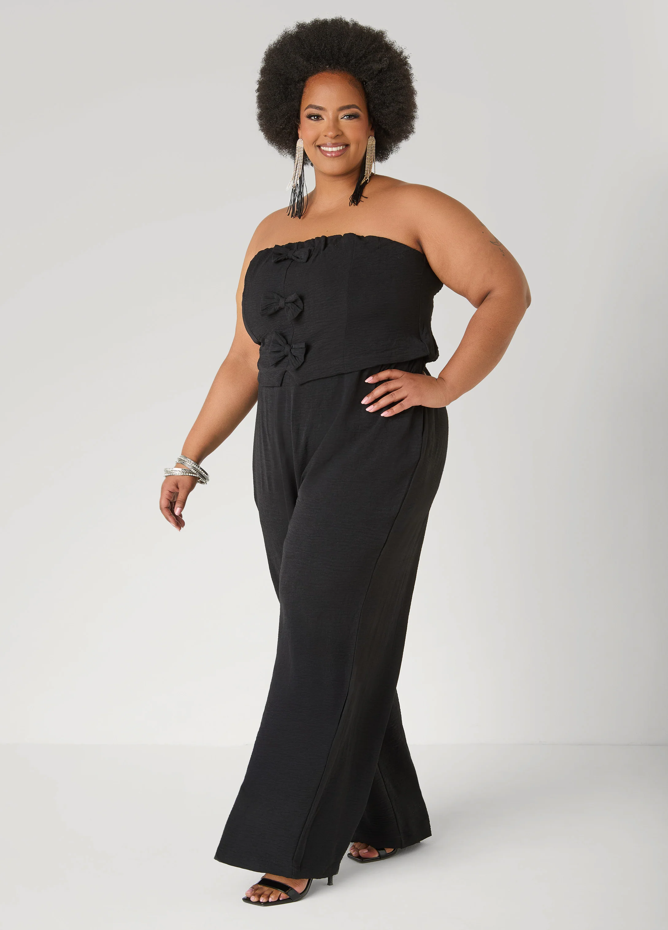 Strapless Bow Embellished Jumpsuit - Image 9
