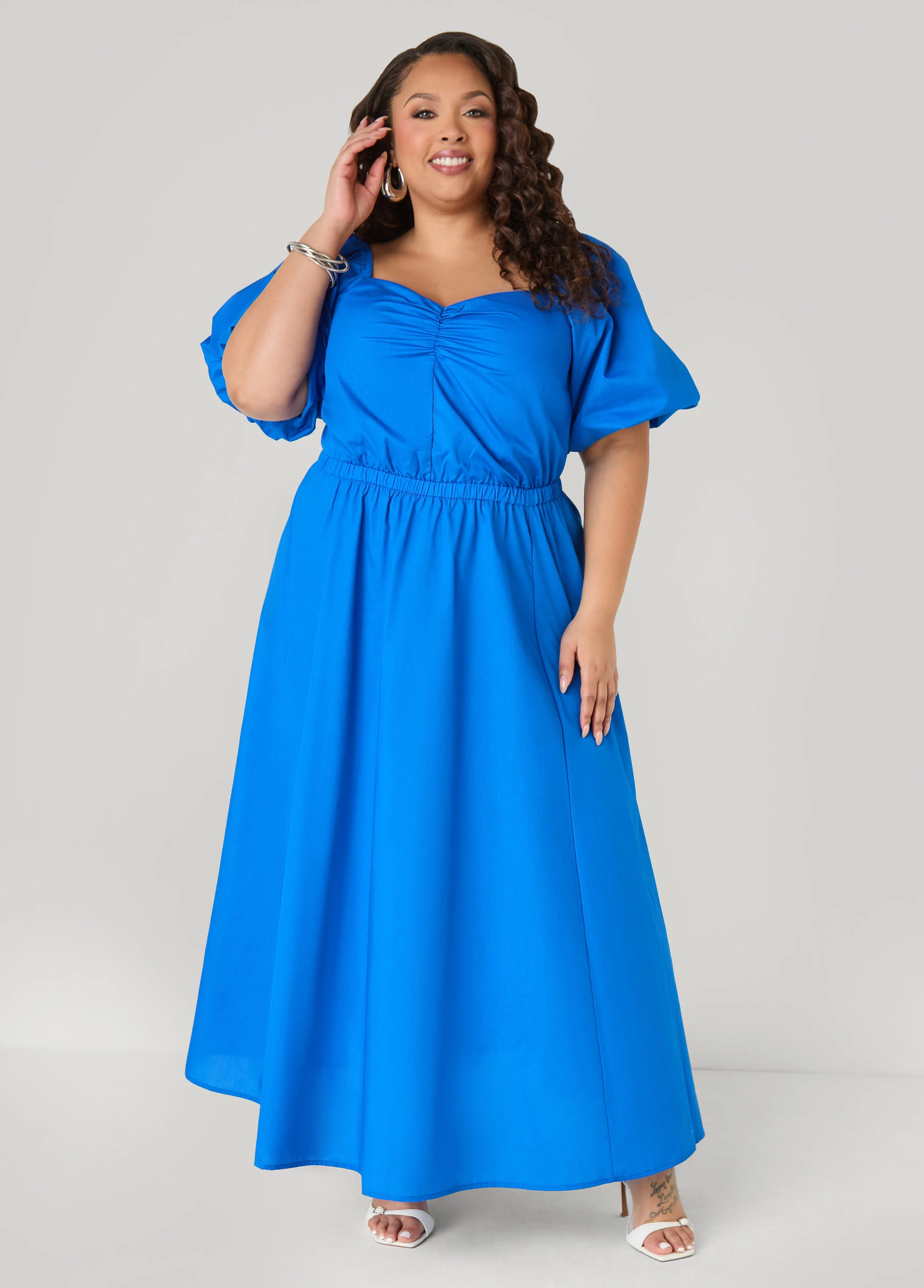 Bubble Sleeved Maxi Dress - Image 3