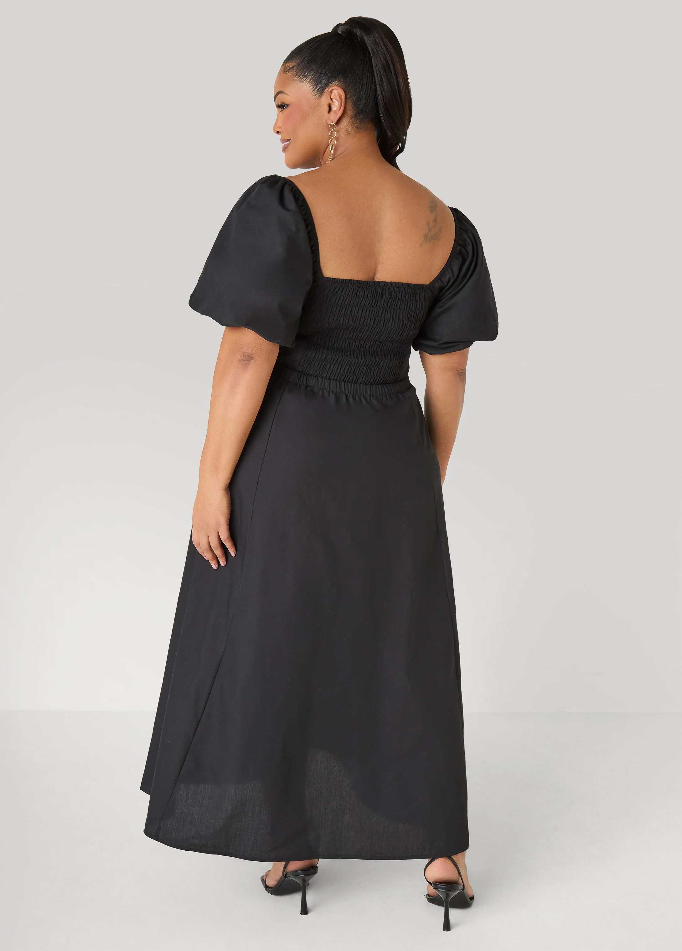 Bubble Sleeved A Line Dress - Image 2