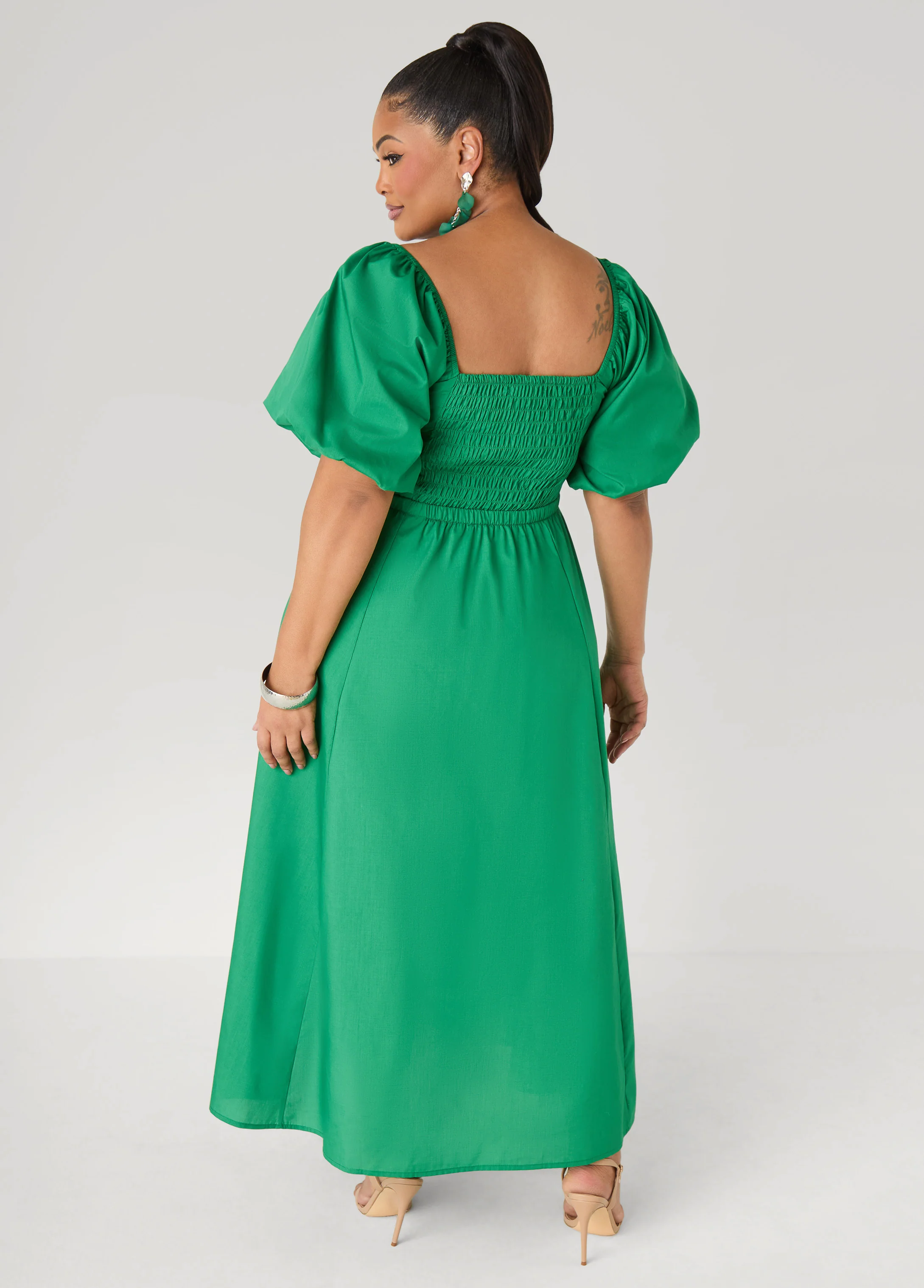 Bubble Sleeved Maxi Dress - Image 6