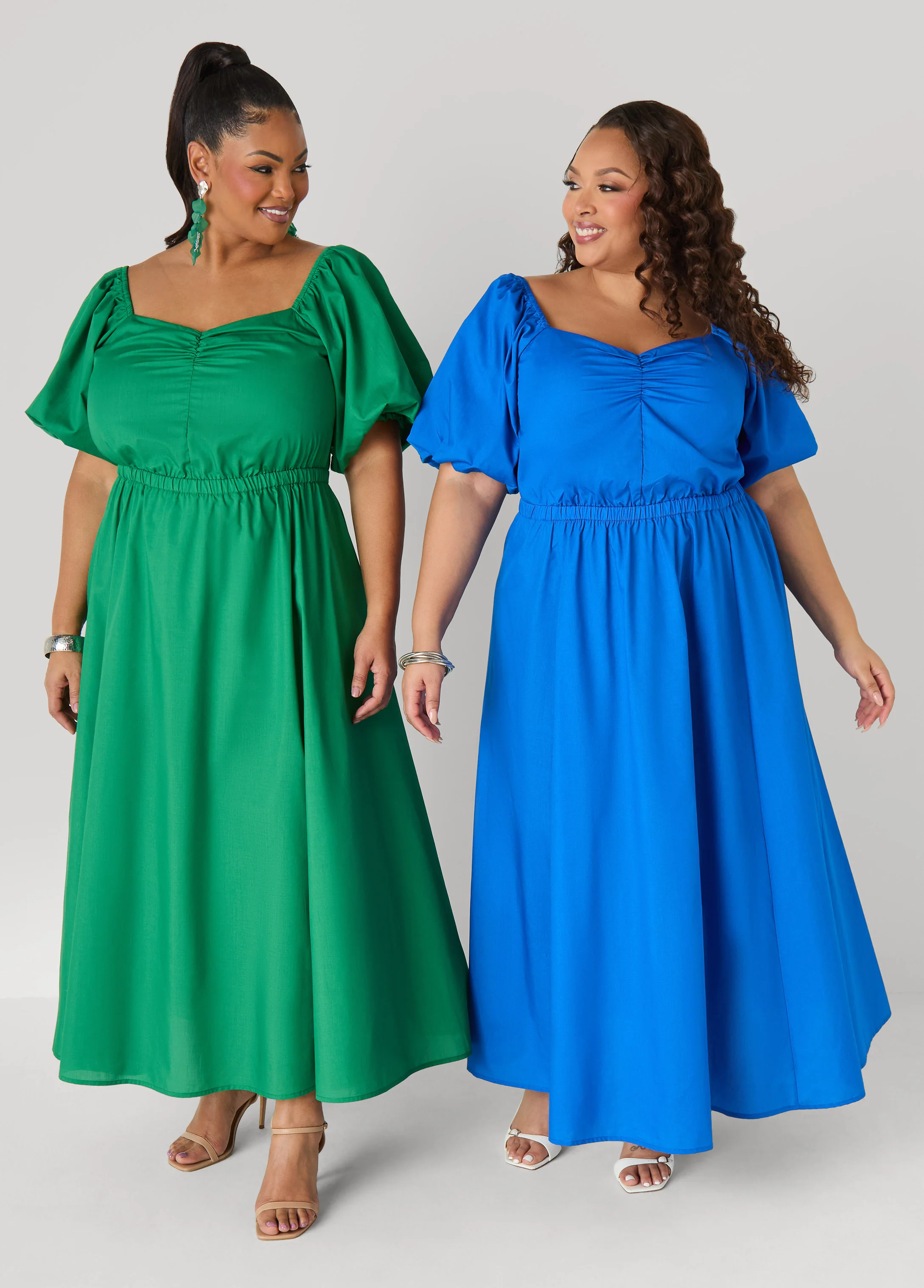 Bubble Sleeved Maxi Dress - Image 9