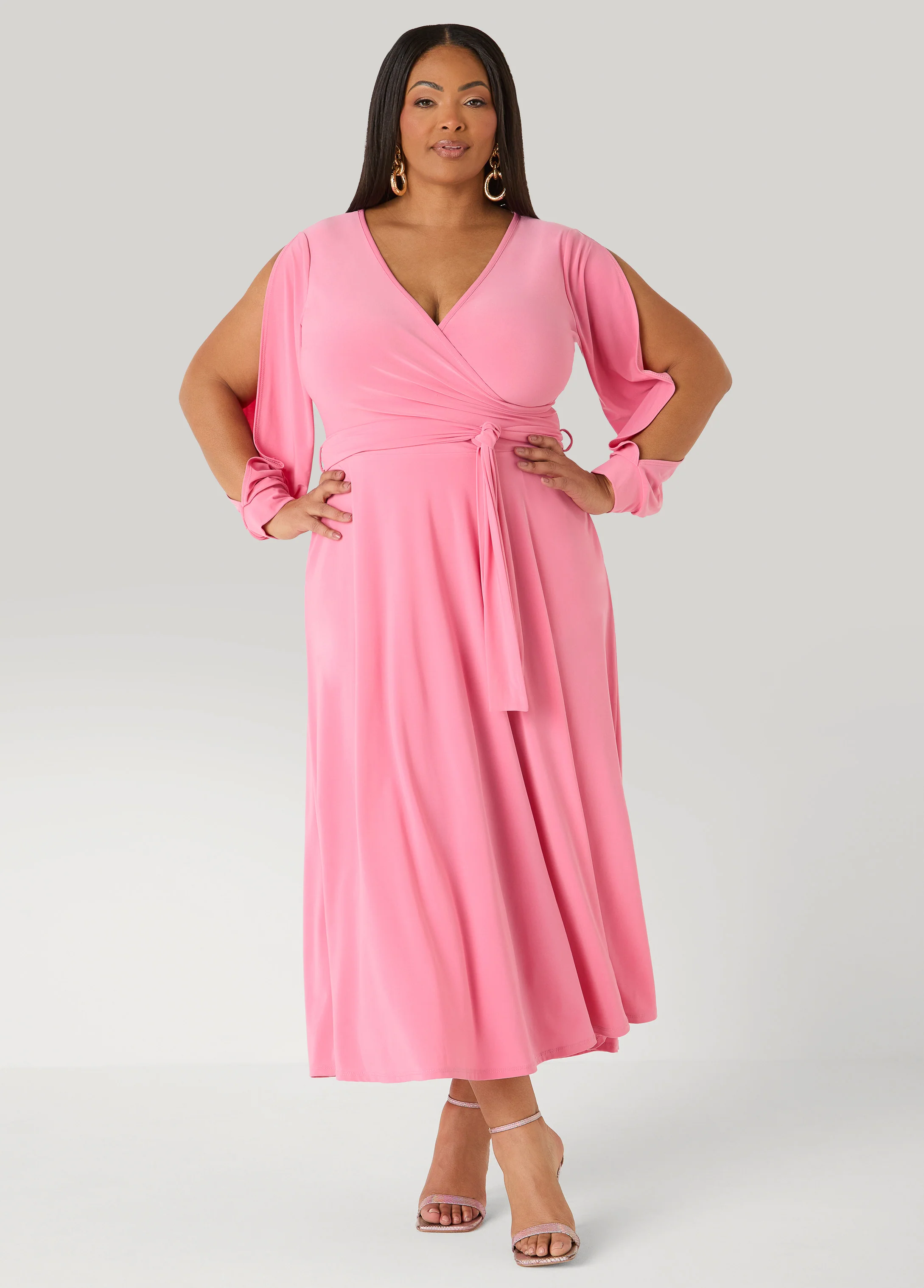 Tall Split Sleeve A Line Maxi Dress - Image 10