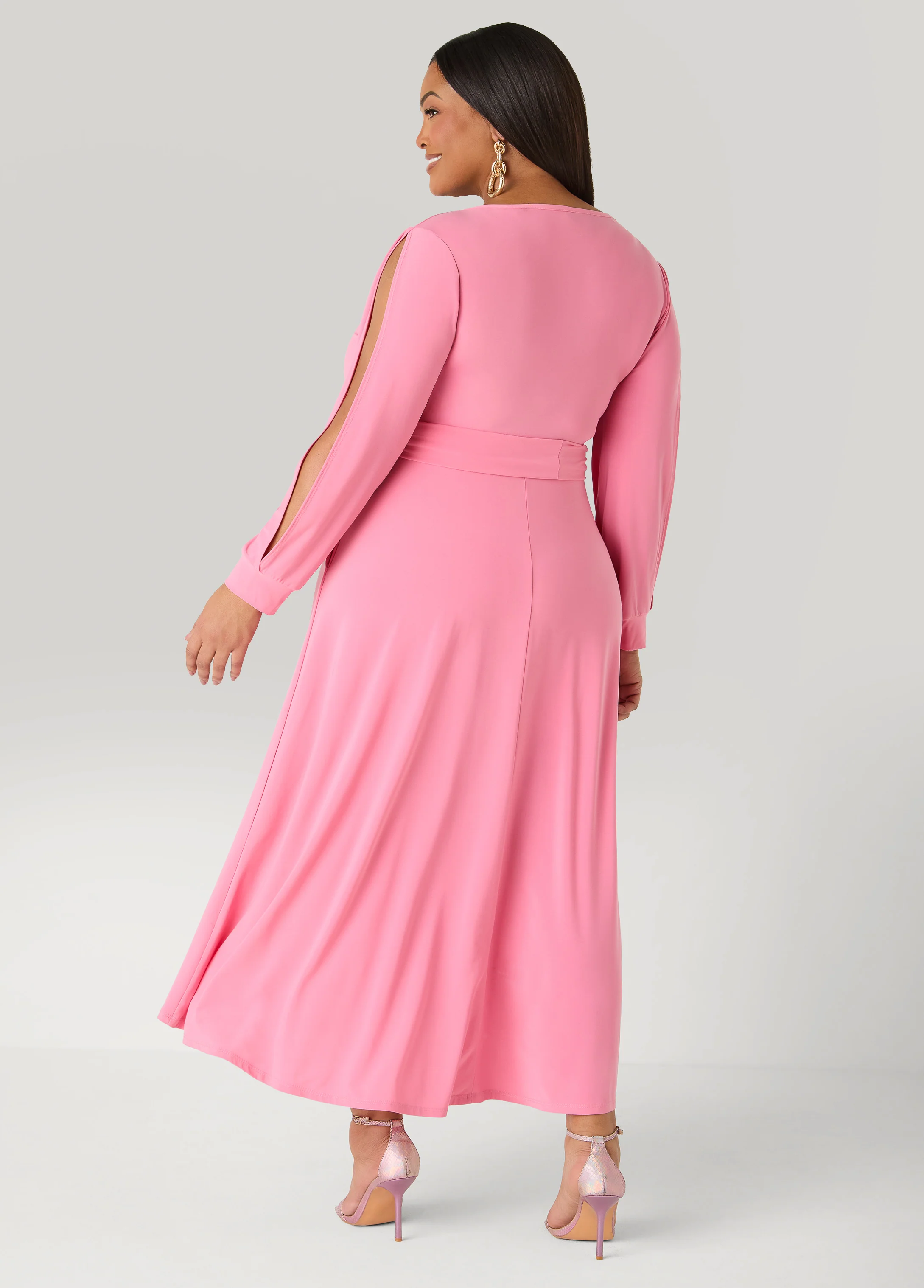 Tall Split Sleeve A Line Maxi Dress - Image 11