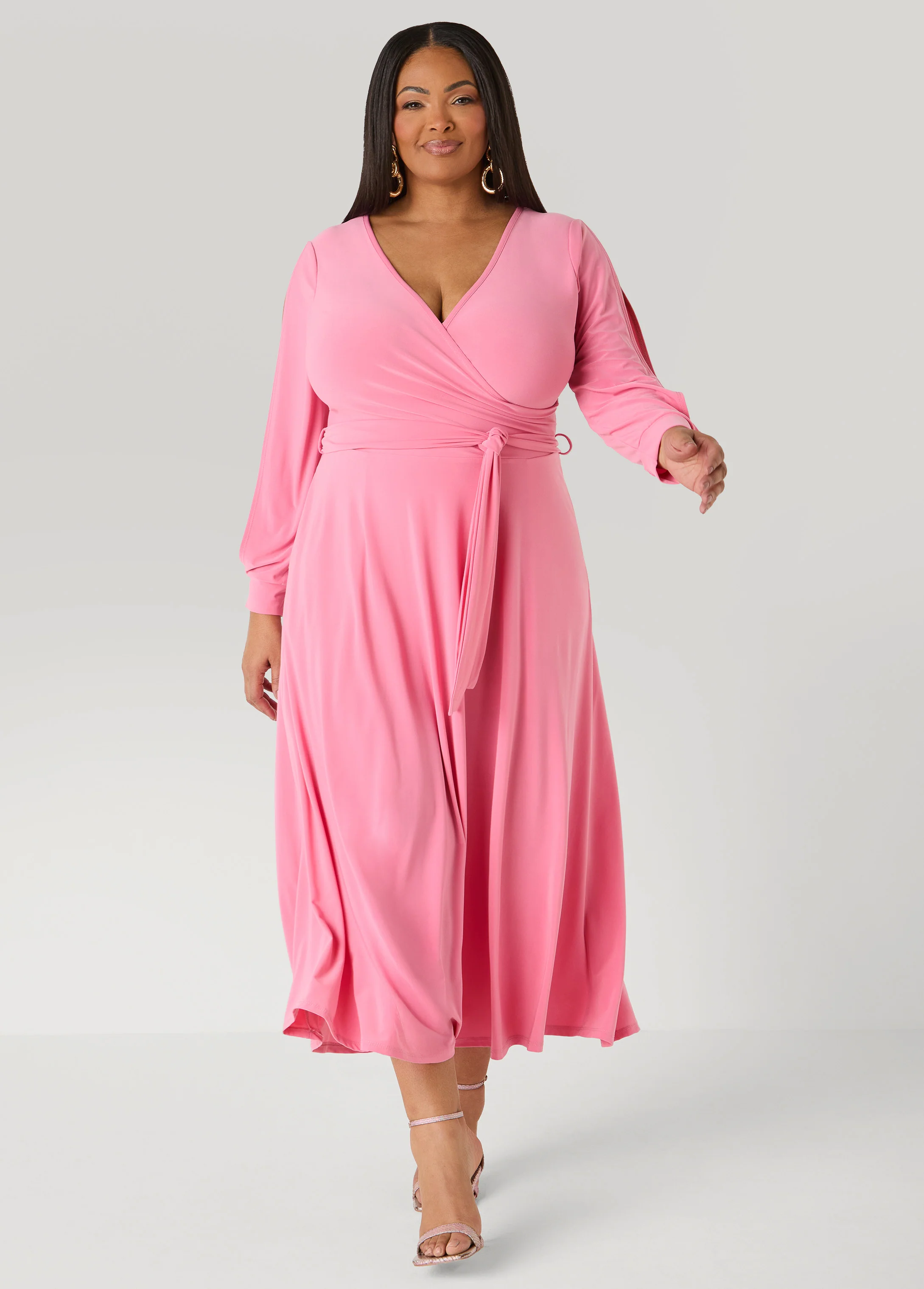 Tall Split Sleeve A Line Maxi Dress - Image 12