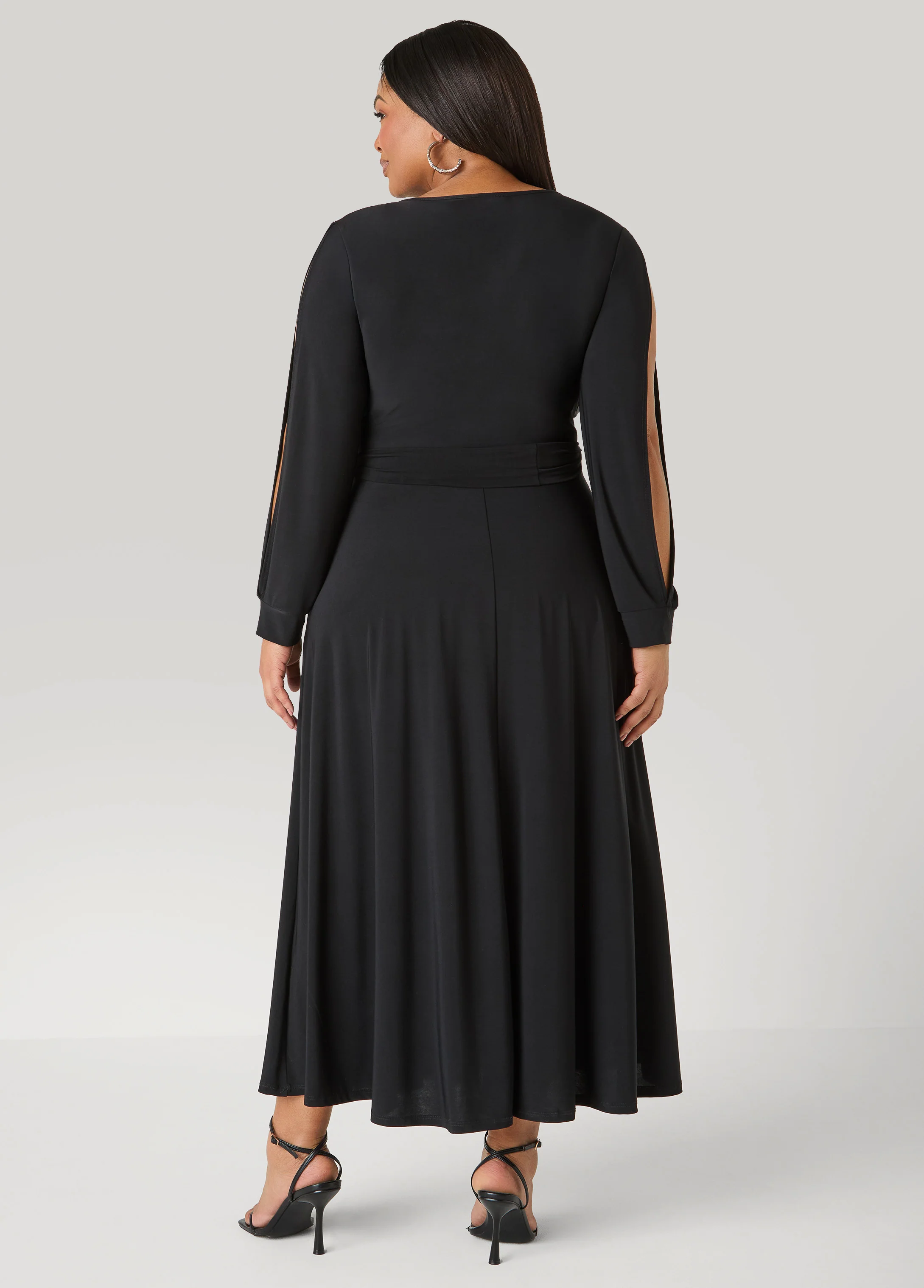 Tall Split Sleeve A Line Maxi Dress - Image 14