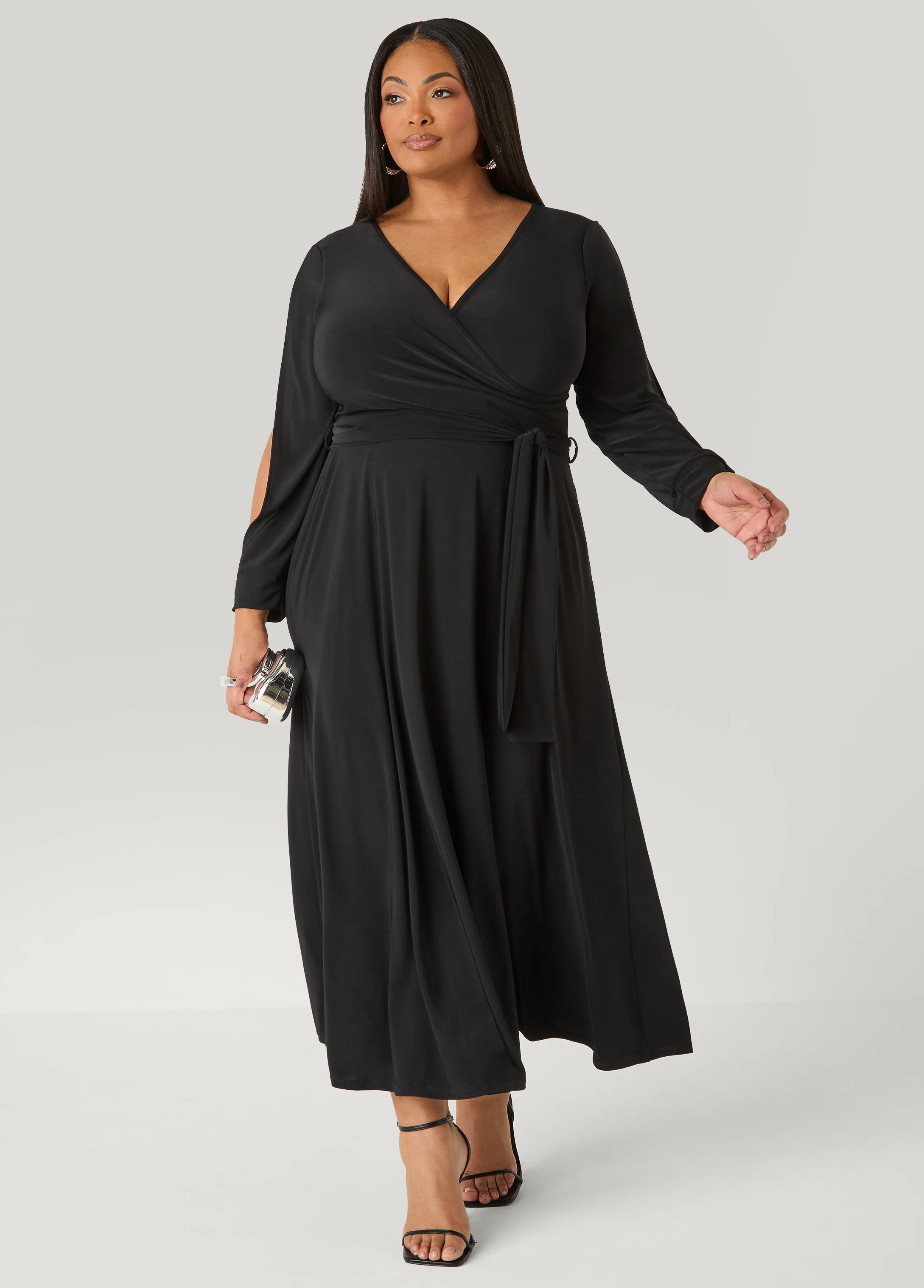 Tall Split Sleeve A Line Maxi Dress - Image 15