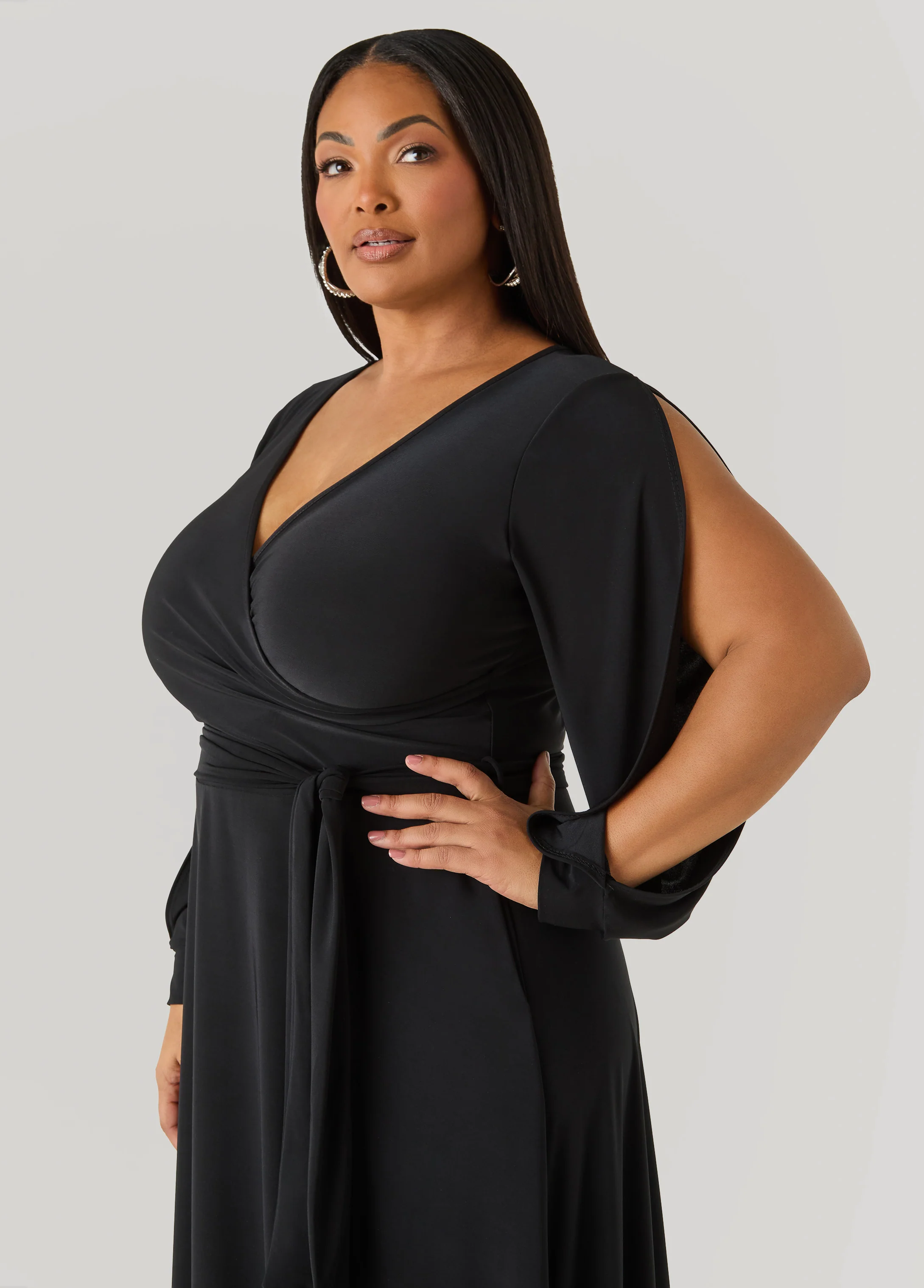 Tall Split Sleeve A Line Maxi Dress - Image 16