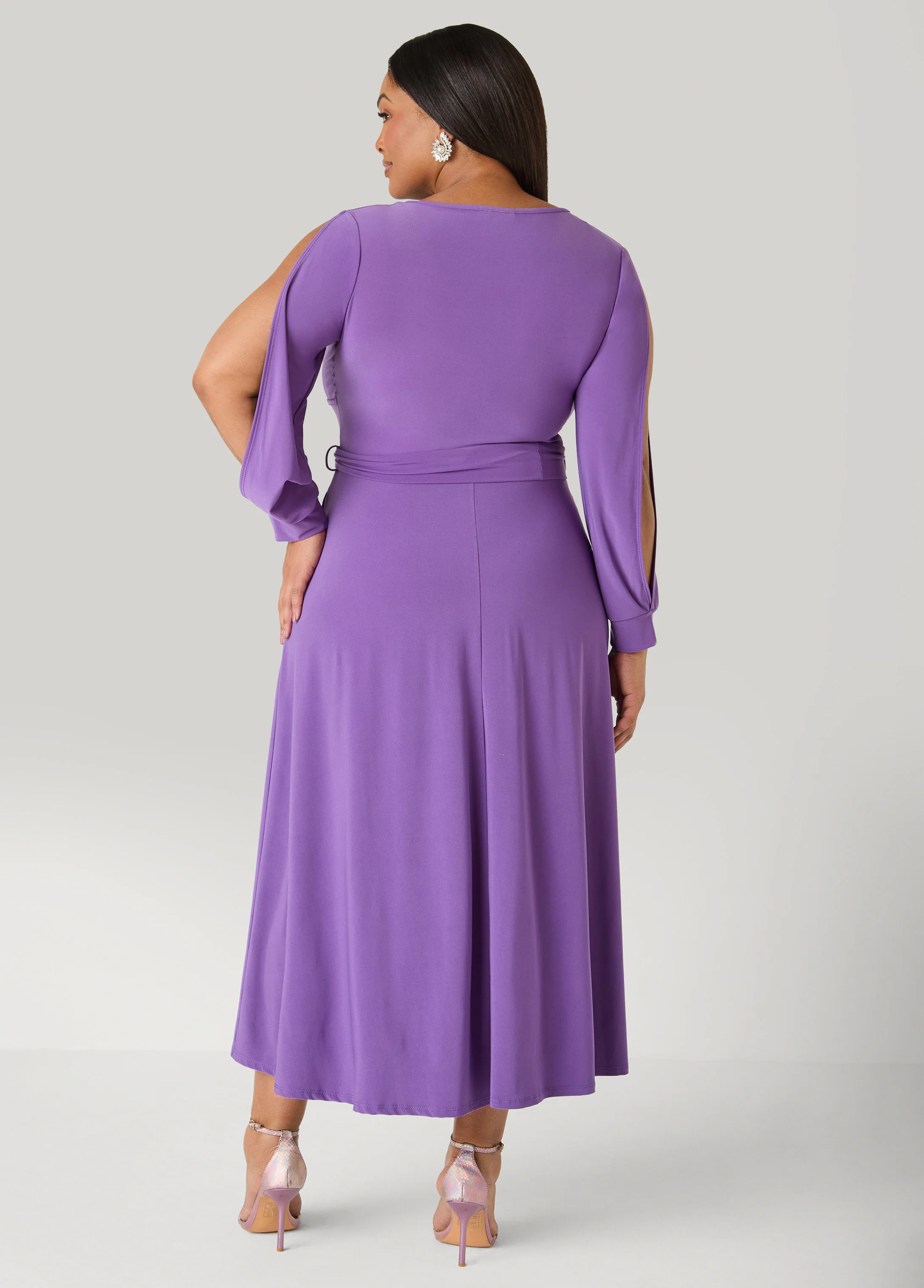 Tall Split Sleeve A Line Maxi Dress - Image 7
