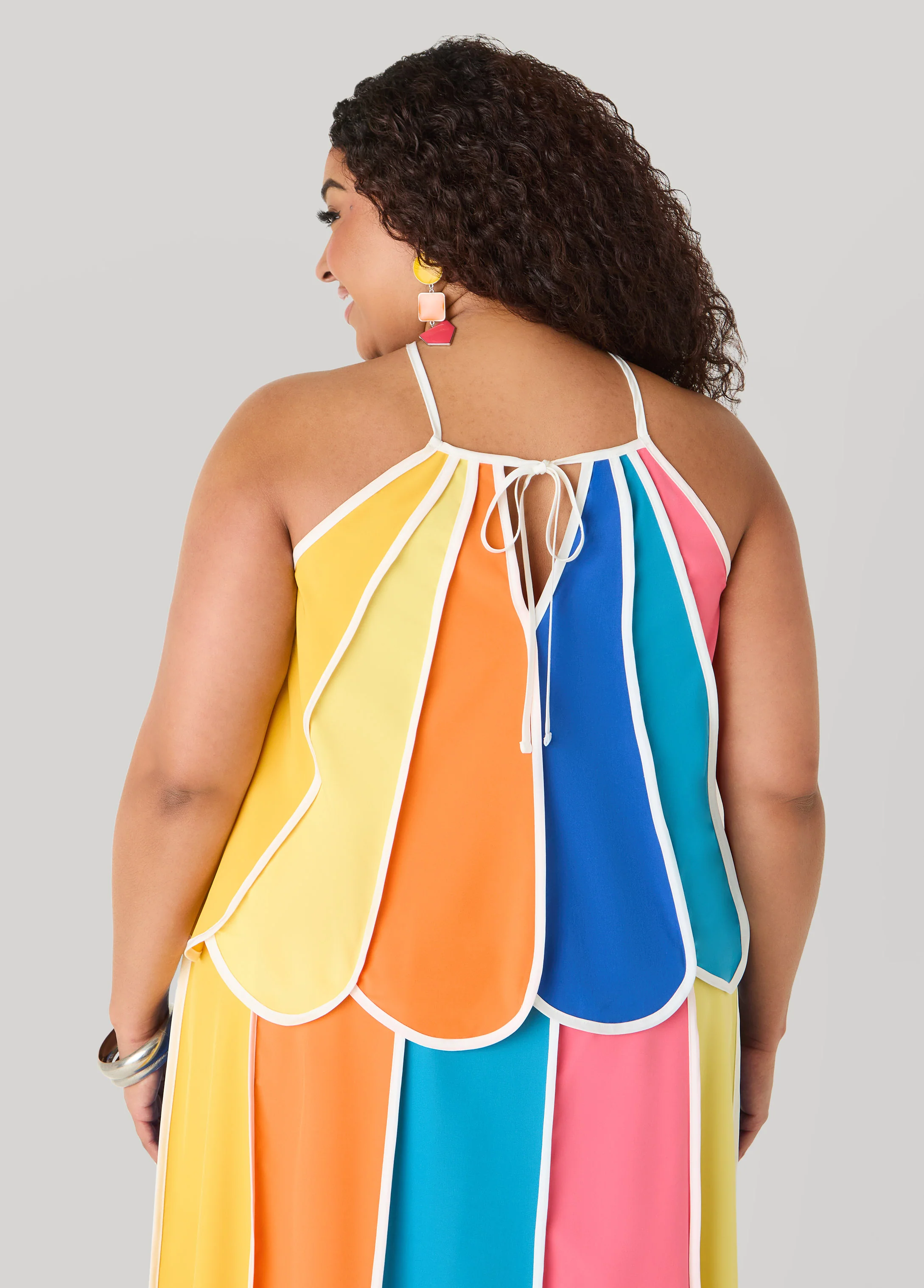 Striped Paneled Swing Top - Image 2