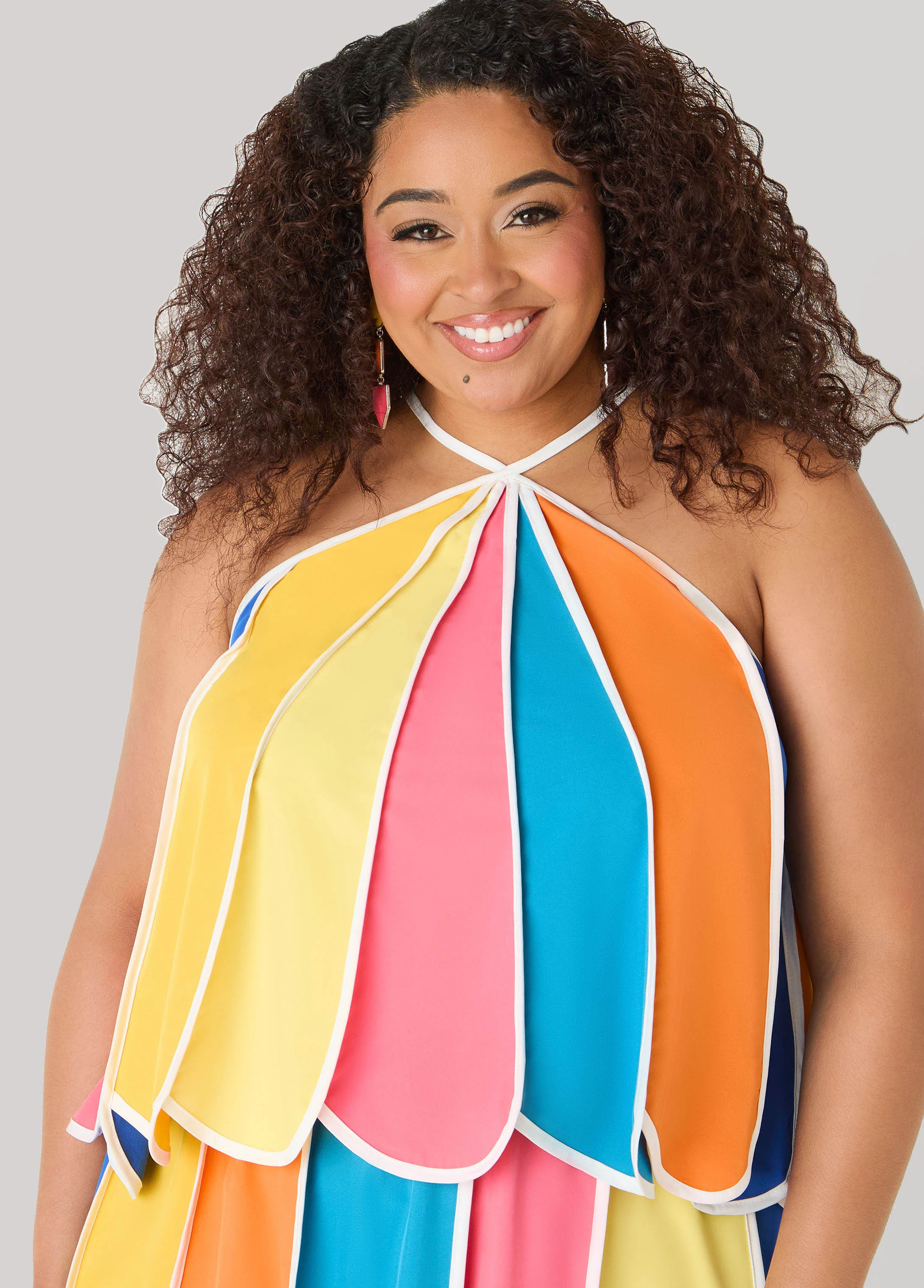 Striped Paneled Swing Top - Image 4