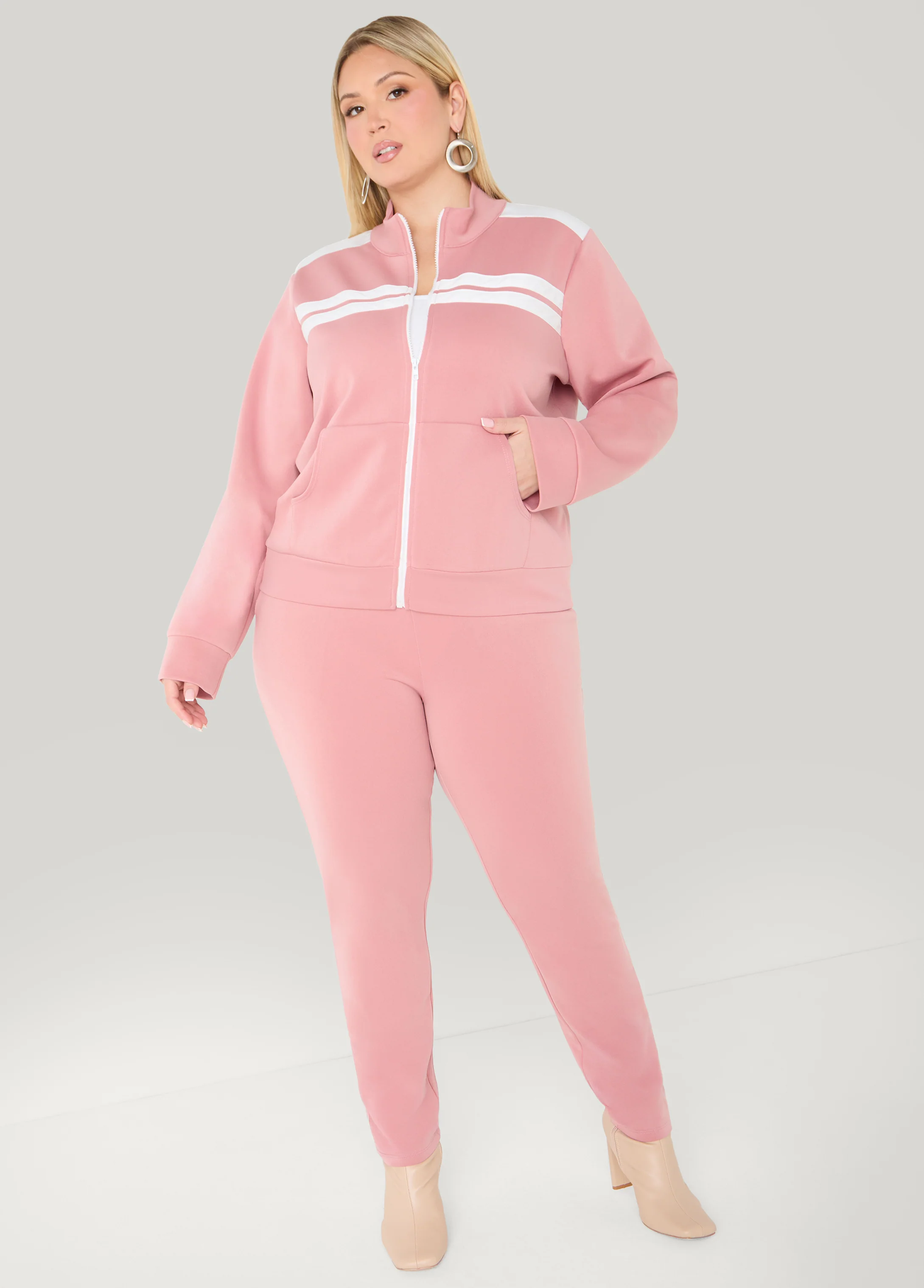 Stripe Zip Front Track Jacket - Image 3