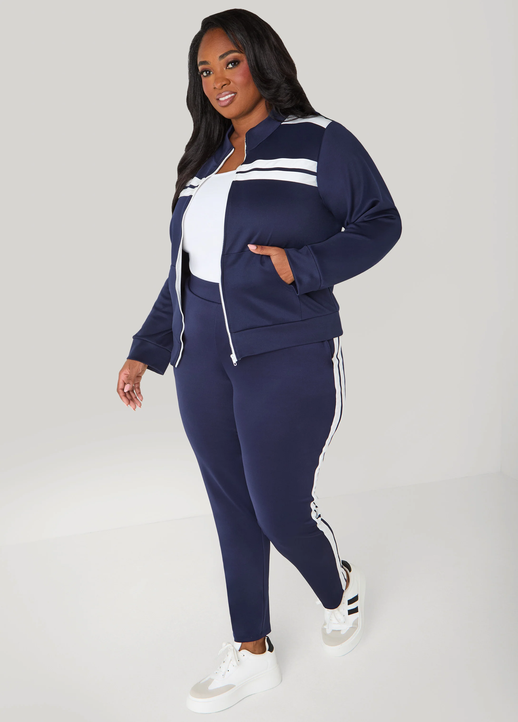 Stripe Zip Front Track Jacket - Image 8