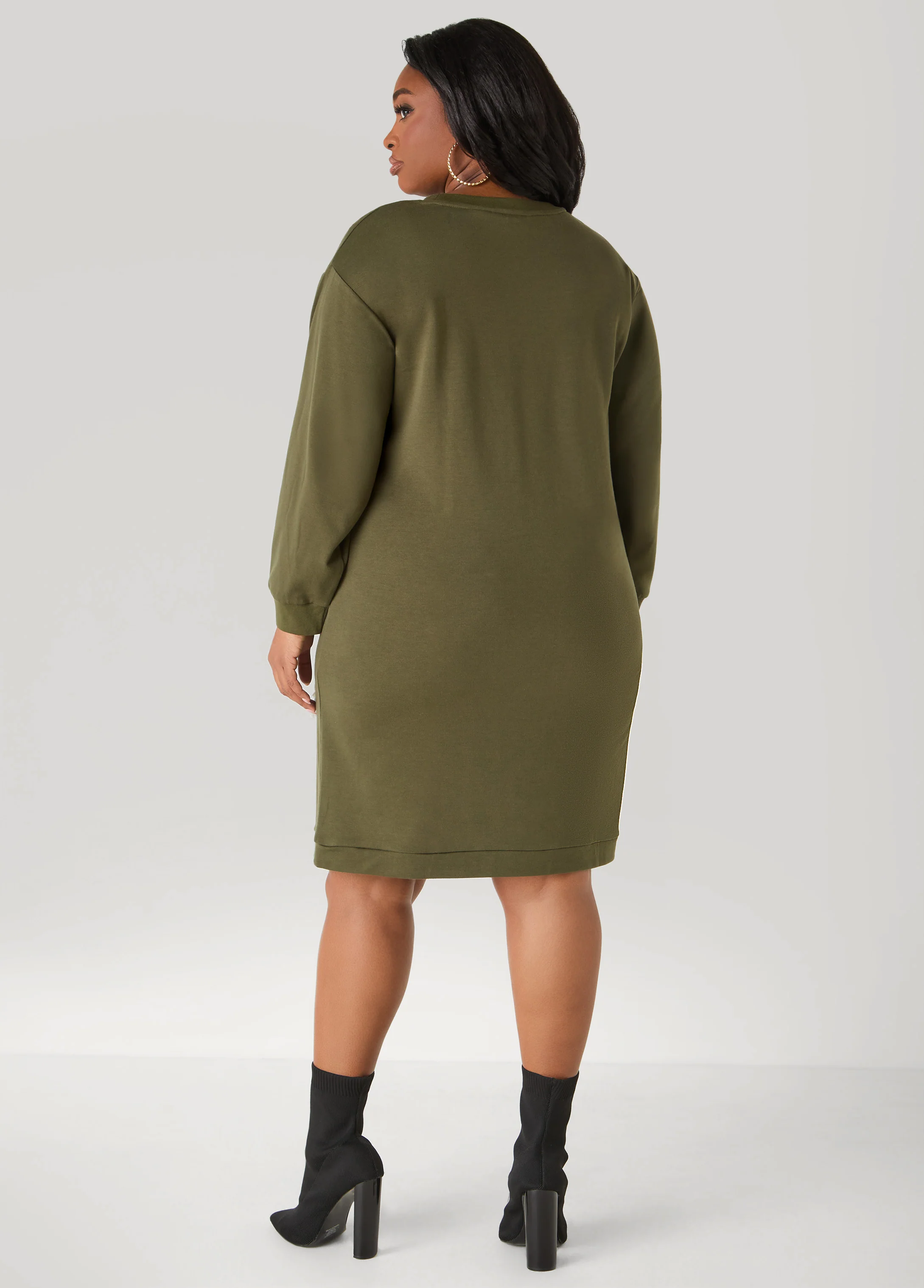 Shoelace Embellished Sweatshirt Dress - Image 6