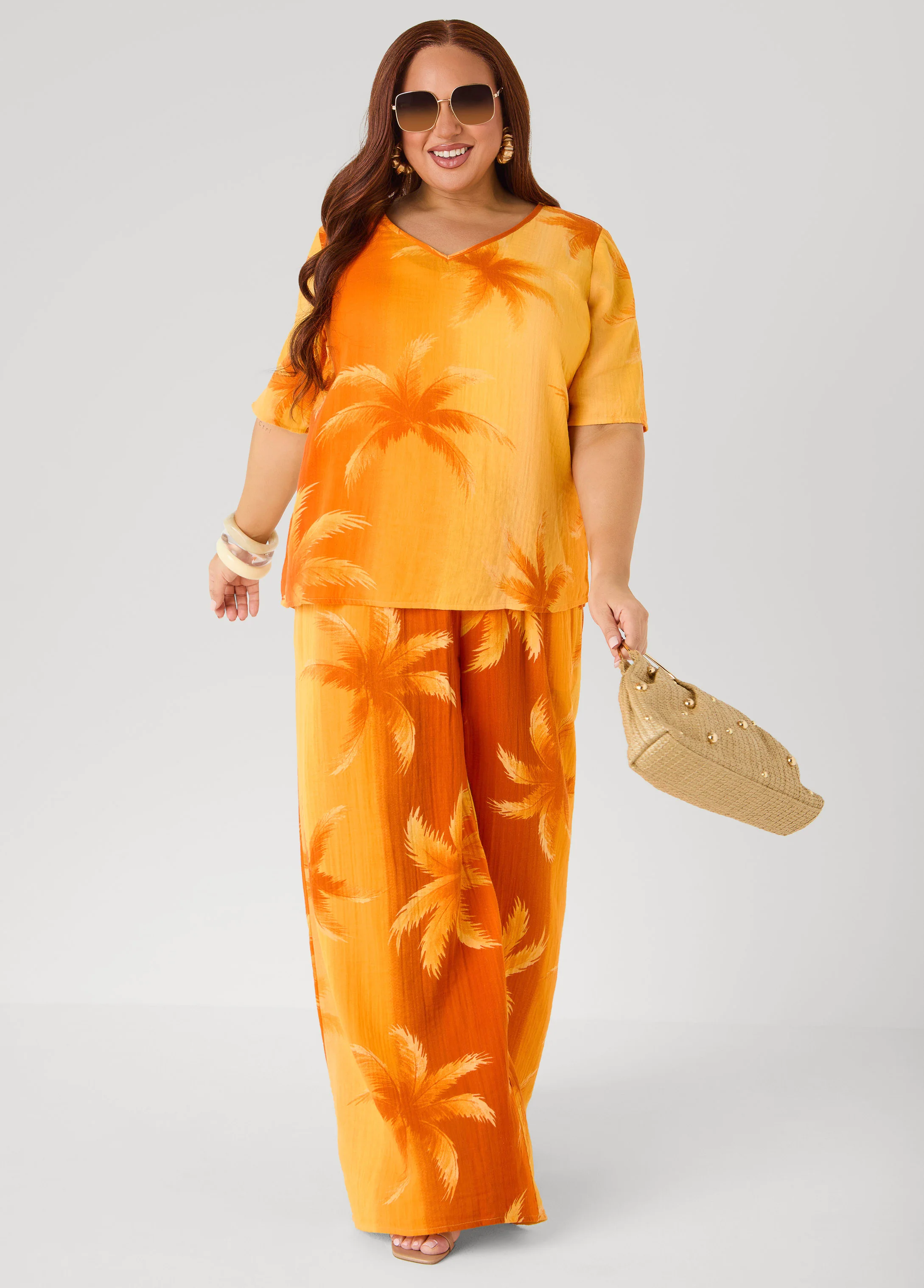 Palm Print Cotton Gauze Shirt - Image 4