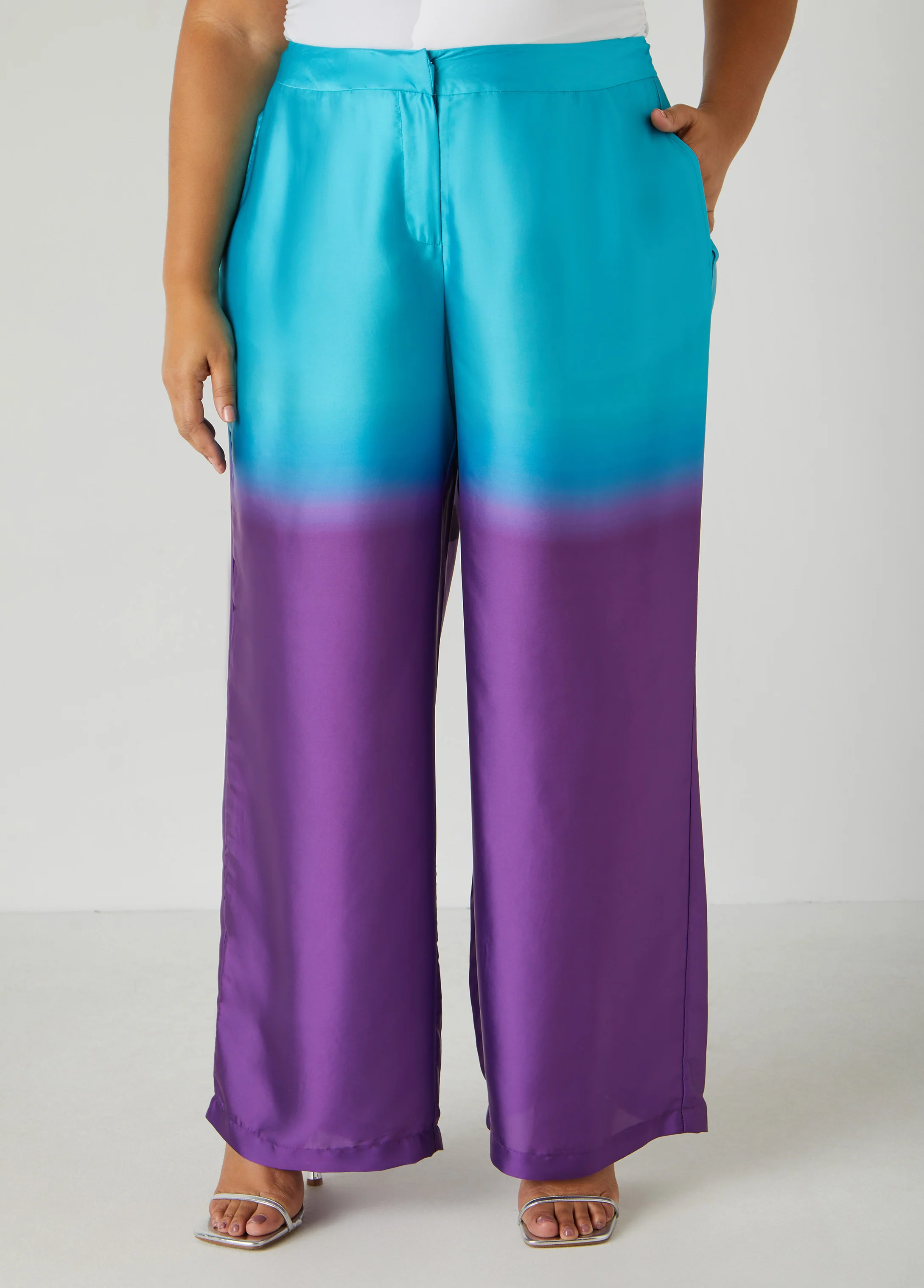 Ombre Satin Wide Leg Pants - Image 4