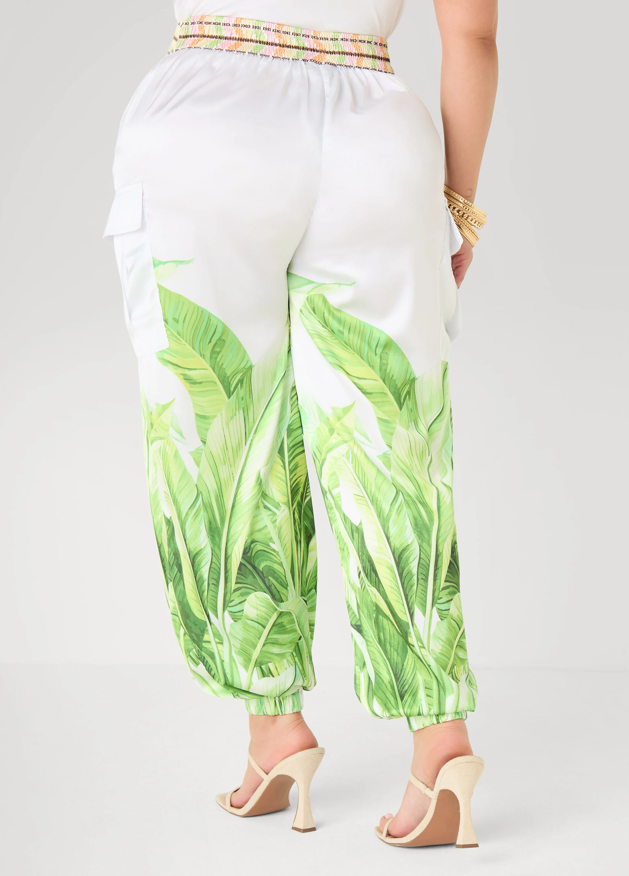 Palm Print Balloon Pants - Image 2