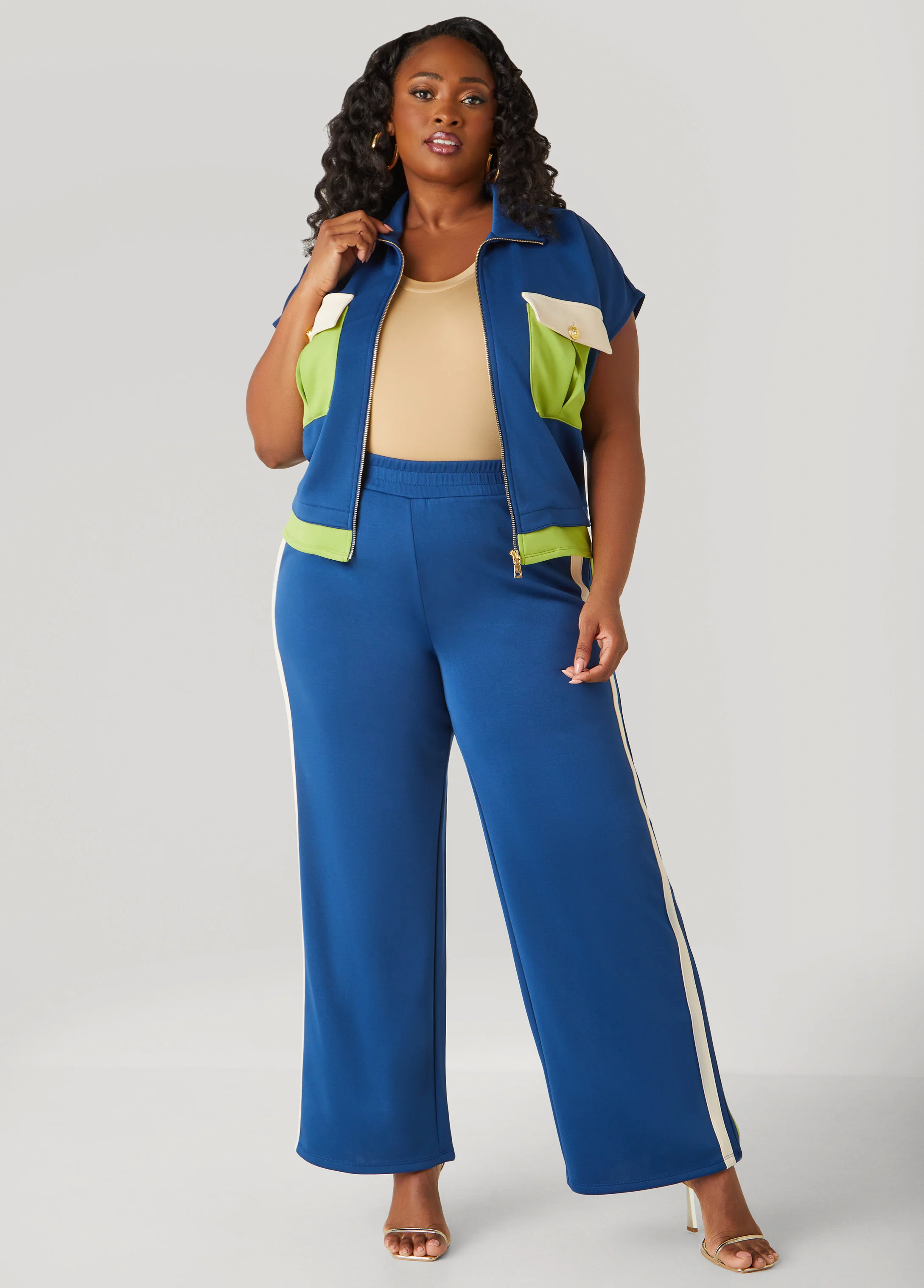 Colorblock Zip Front Jacket - Image 3
