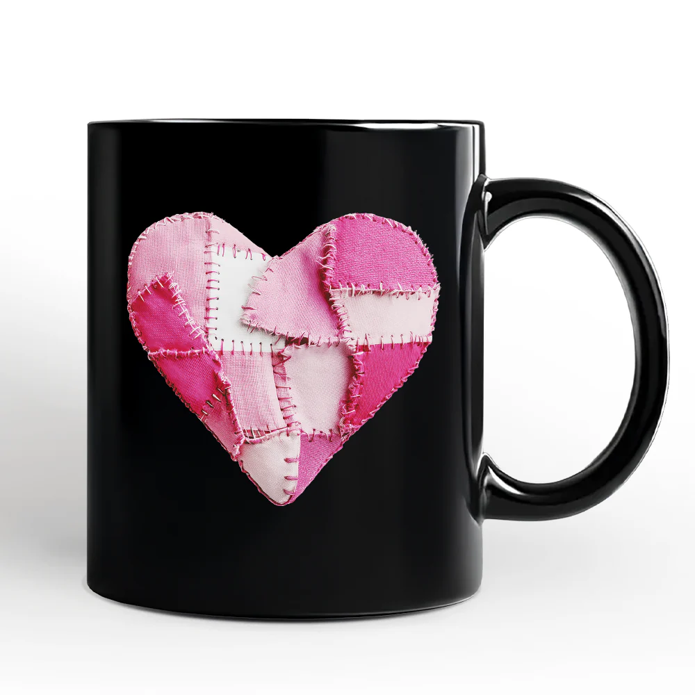Patchwork Heart Valentine Mug - Image 5