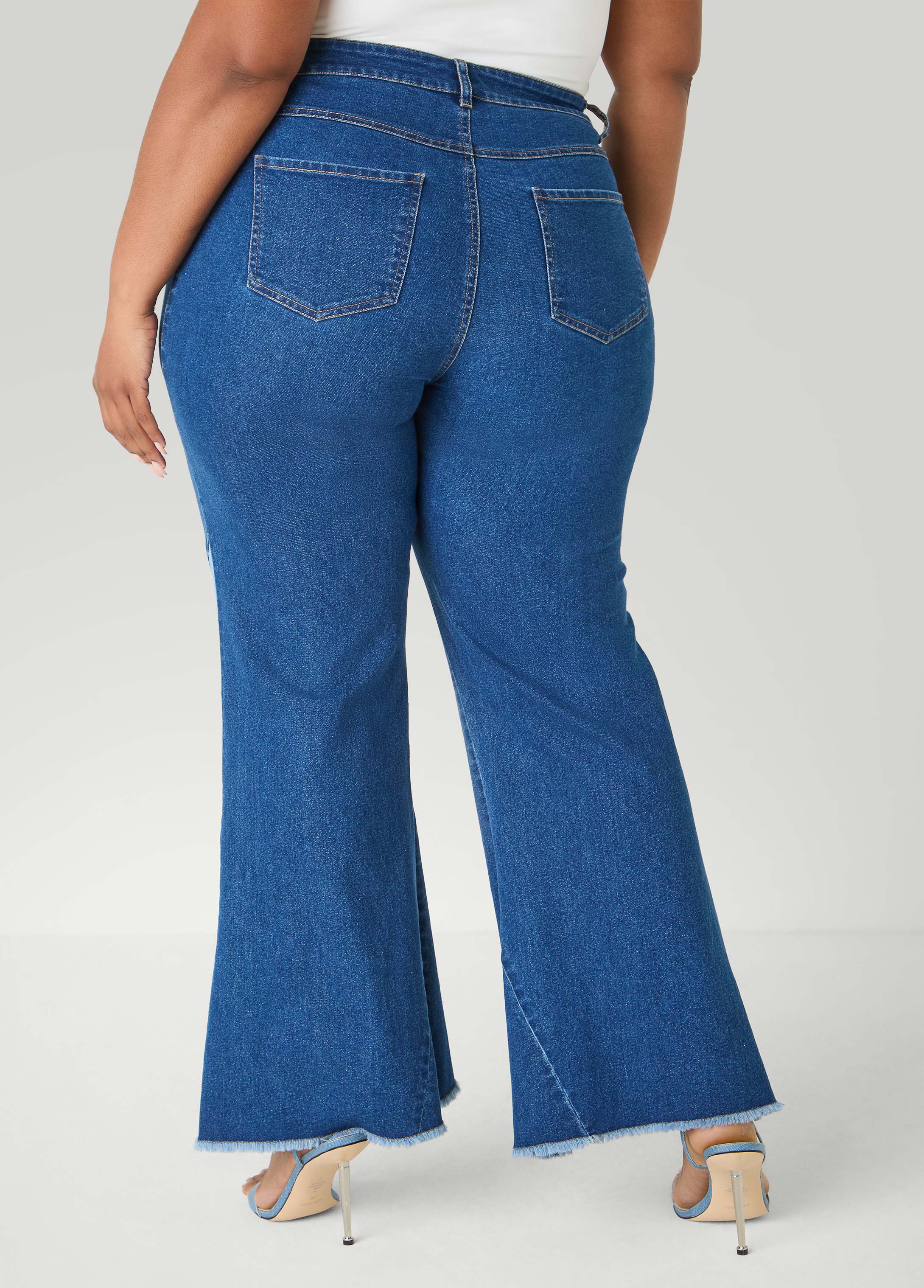 Patchwork Flared Jeans - Image 2