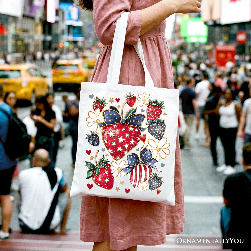 Patriotic Strawberries Tote Bag - Image 8