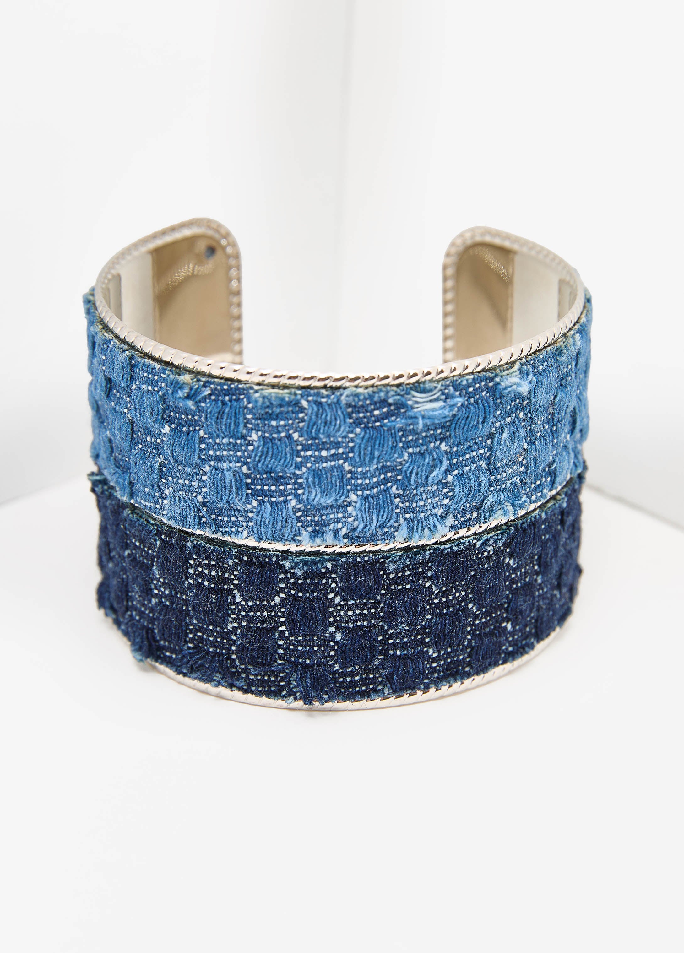 Two Tone Quilted Denim Cuff - Image 2
