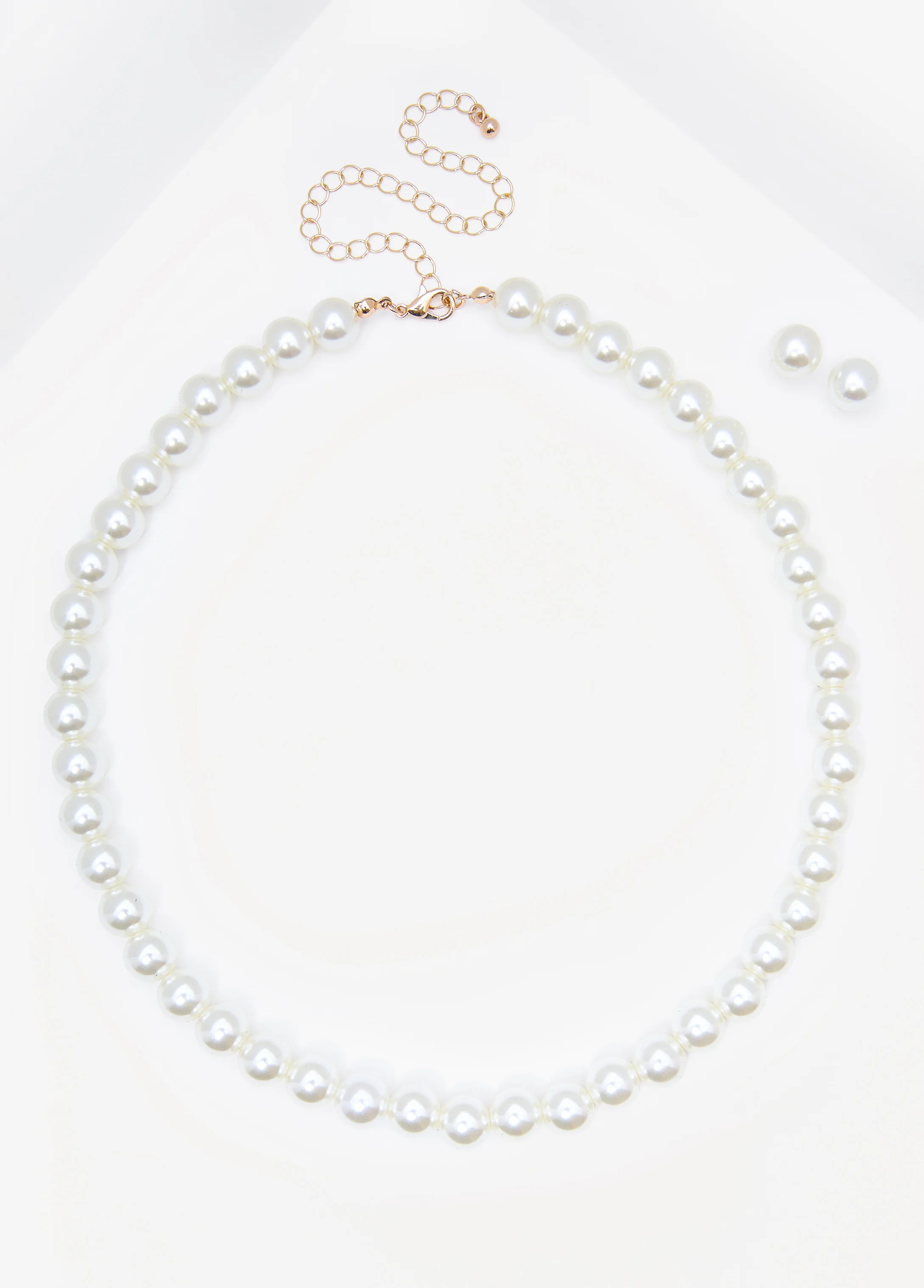 Faux Pearl Necklace Set - Image 2