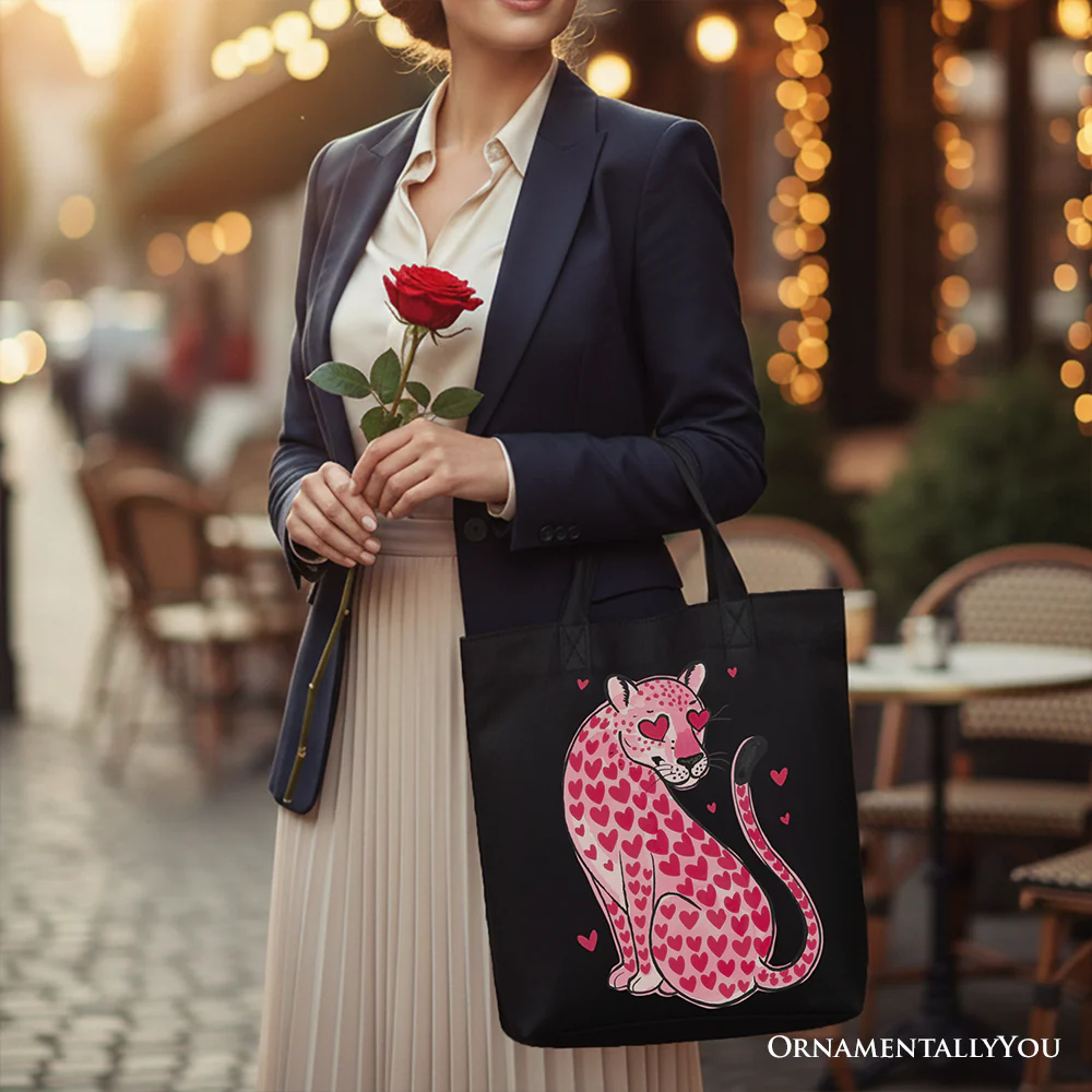 Leopard Valentine Canvas Tote Bag - Image 5
