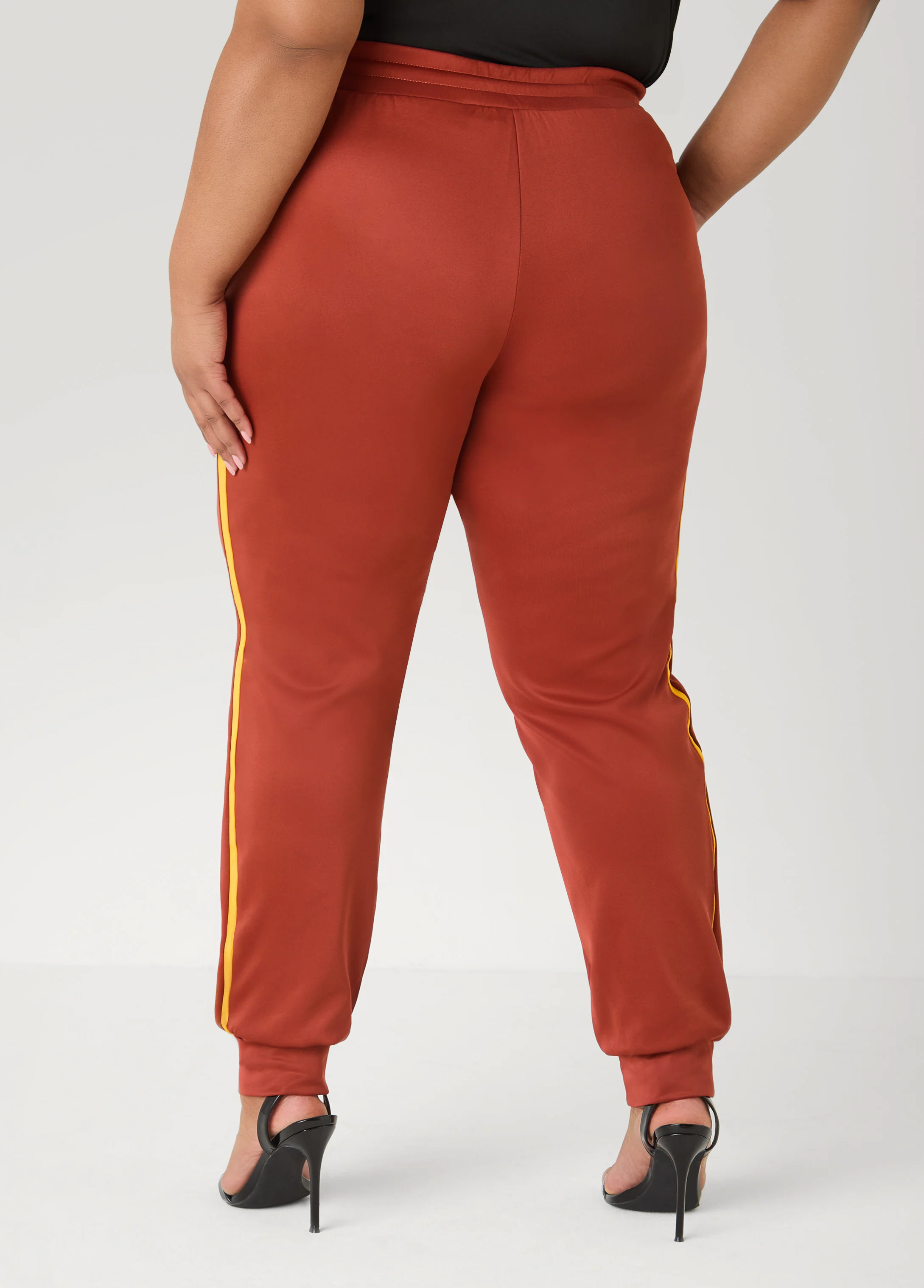 Pintucked Striped Joggers - Image 2