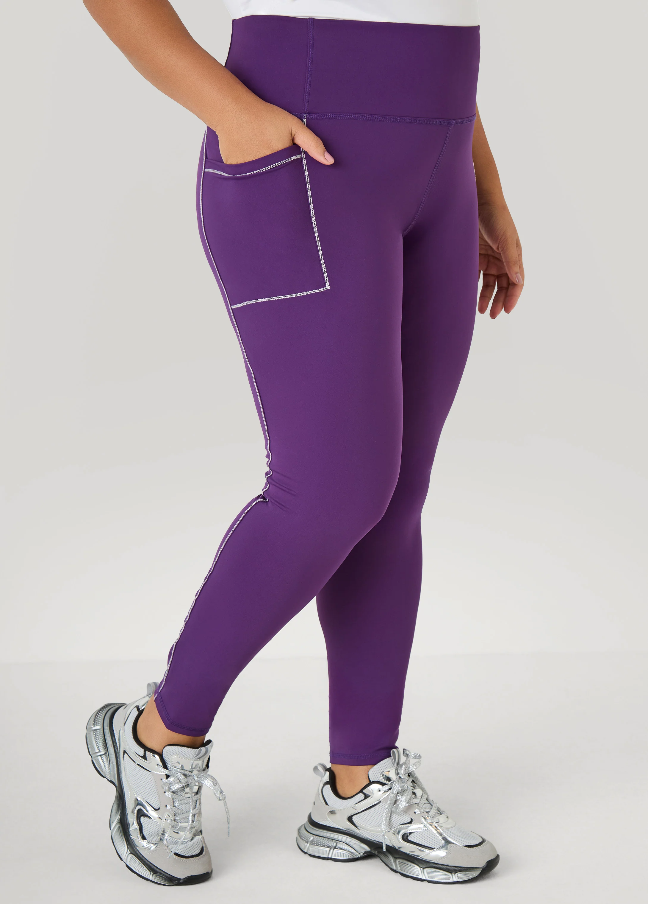 Piped High Waist Leggings - Image 3