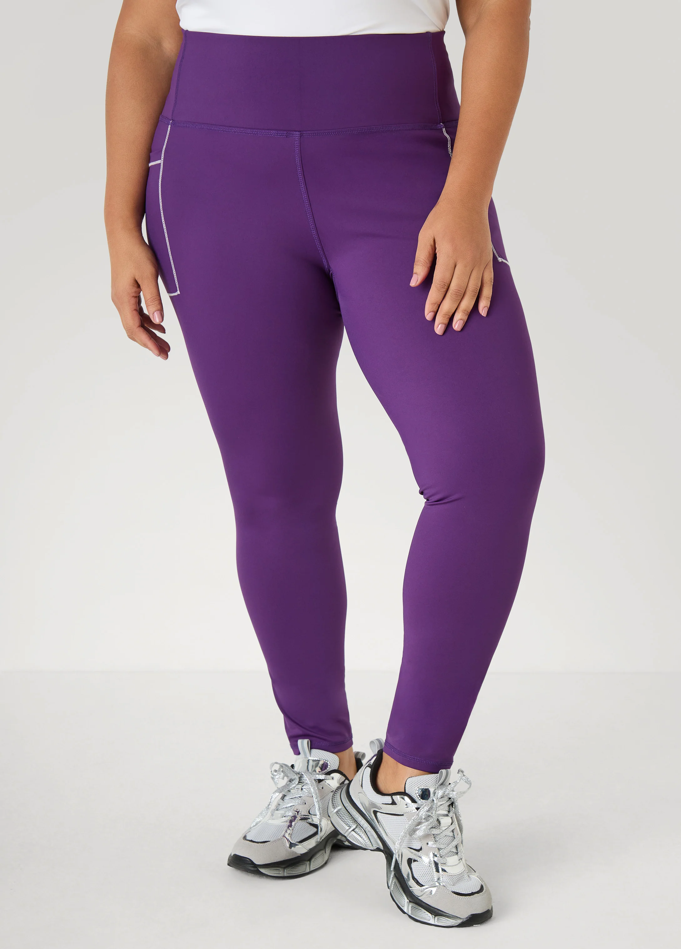 Piped High Waist Leggings - Image 4