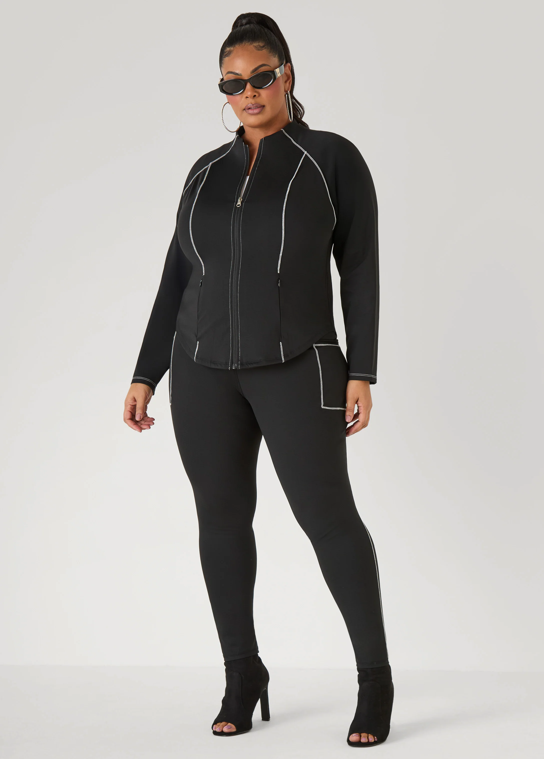 Piped High Waist Leggings - Image 5