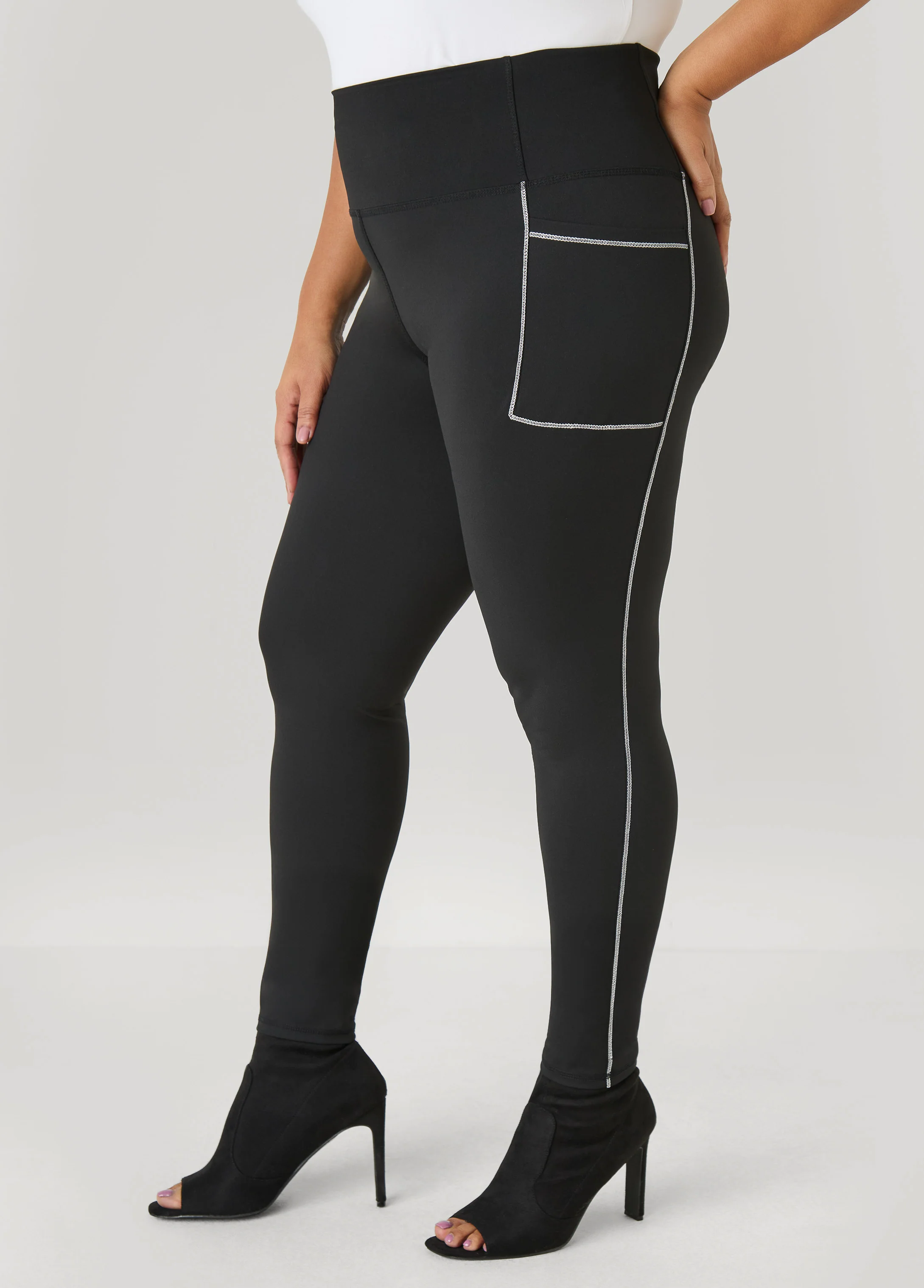 Piped High Waist Leggings - Image 7
