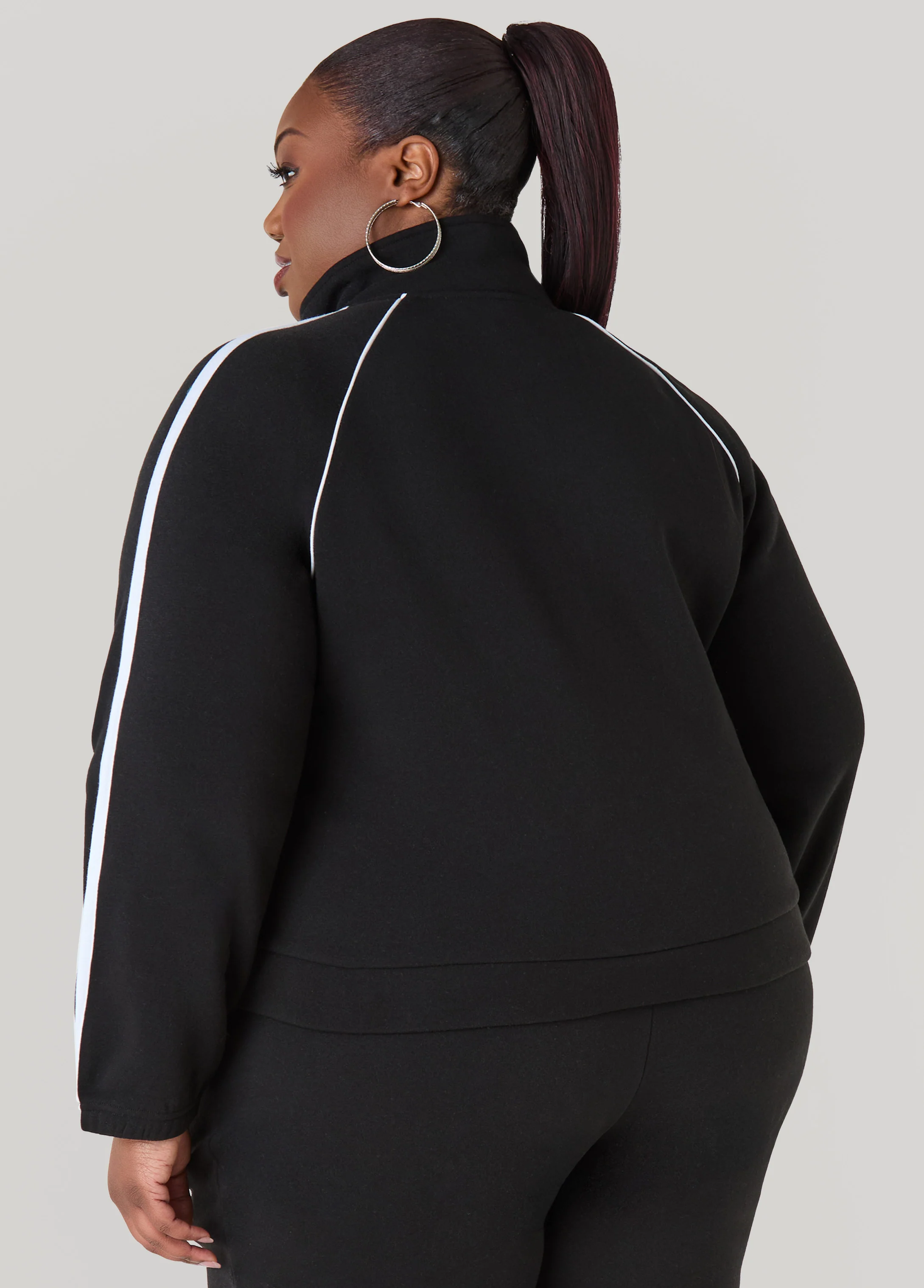 Piped Fleece Track Jacket - Image 2