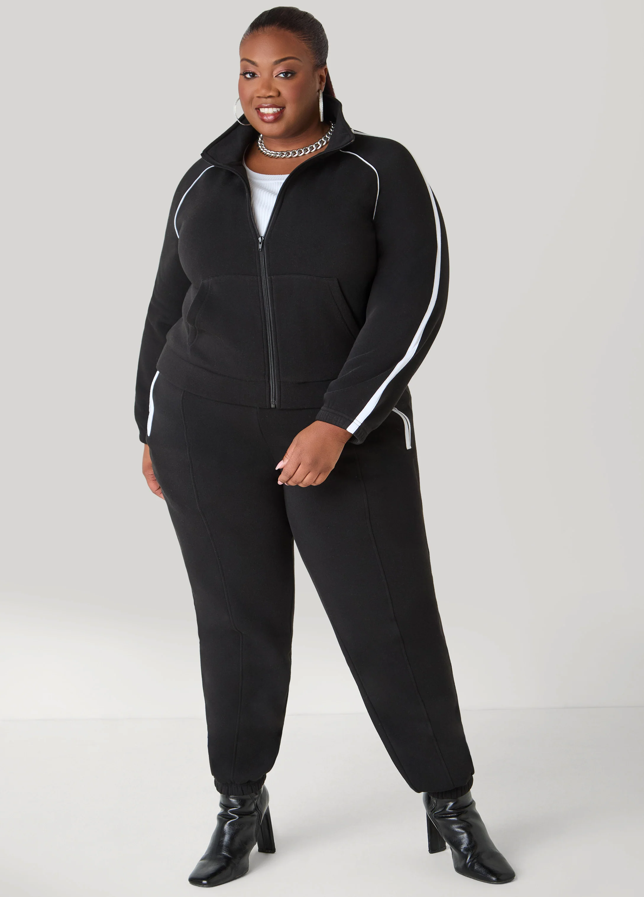 Piped Fleece Track Jacket - Image 4