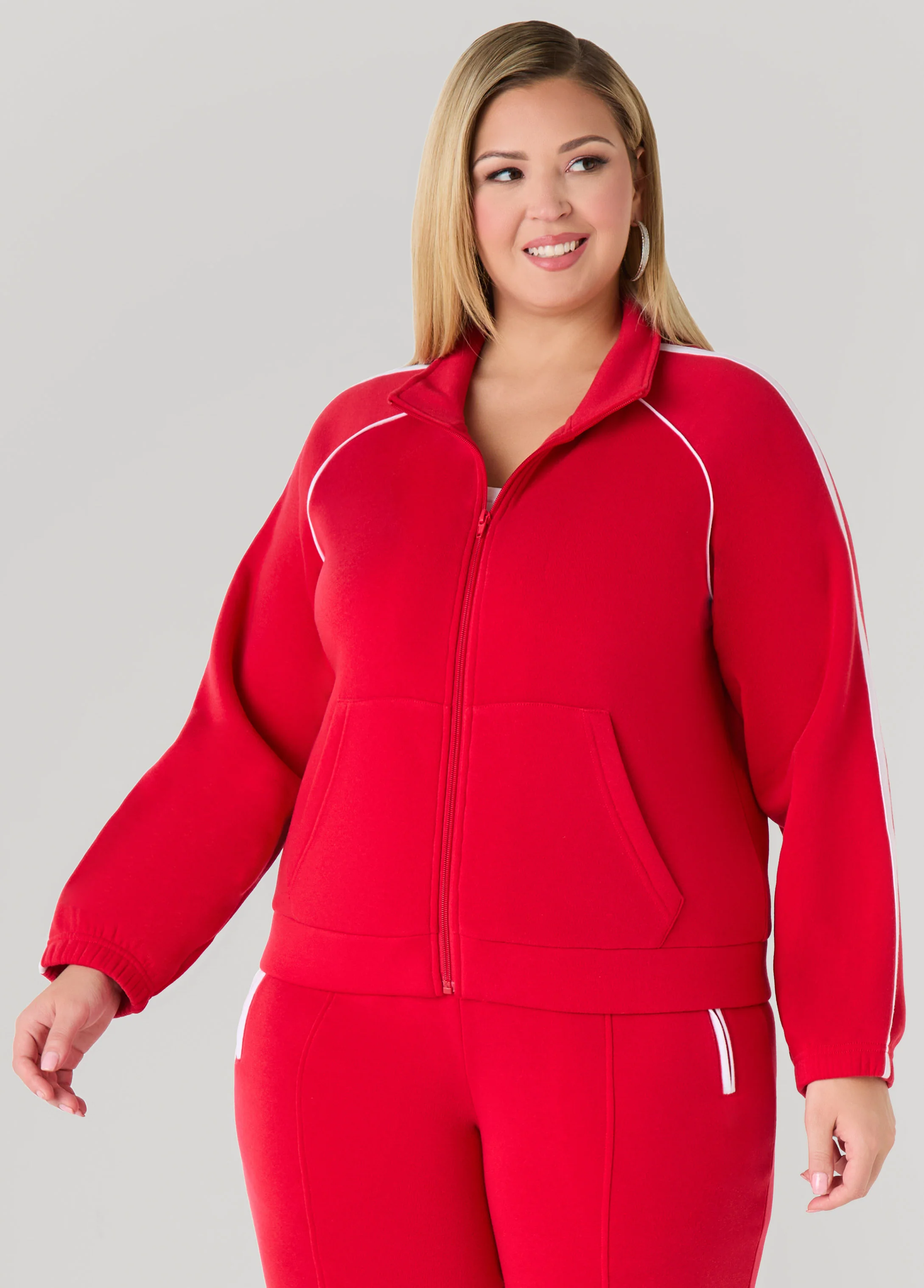 Piped Fleece Track Jacket - Image 5