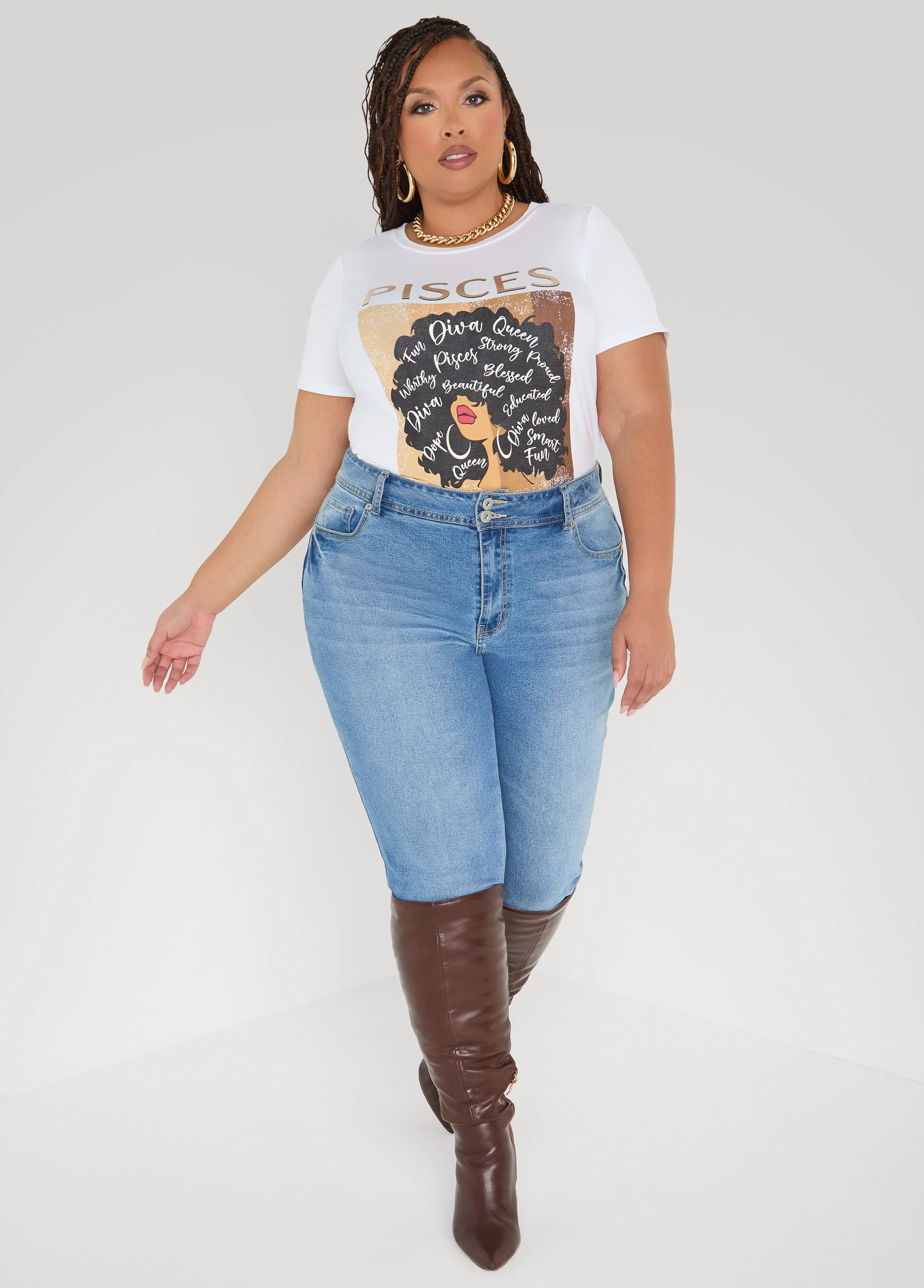 Pisces Metallic Graphic Tee - Image 3