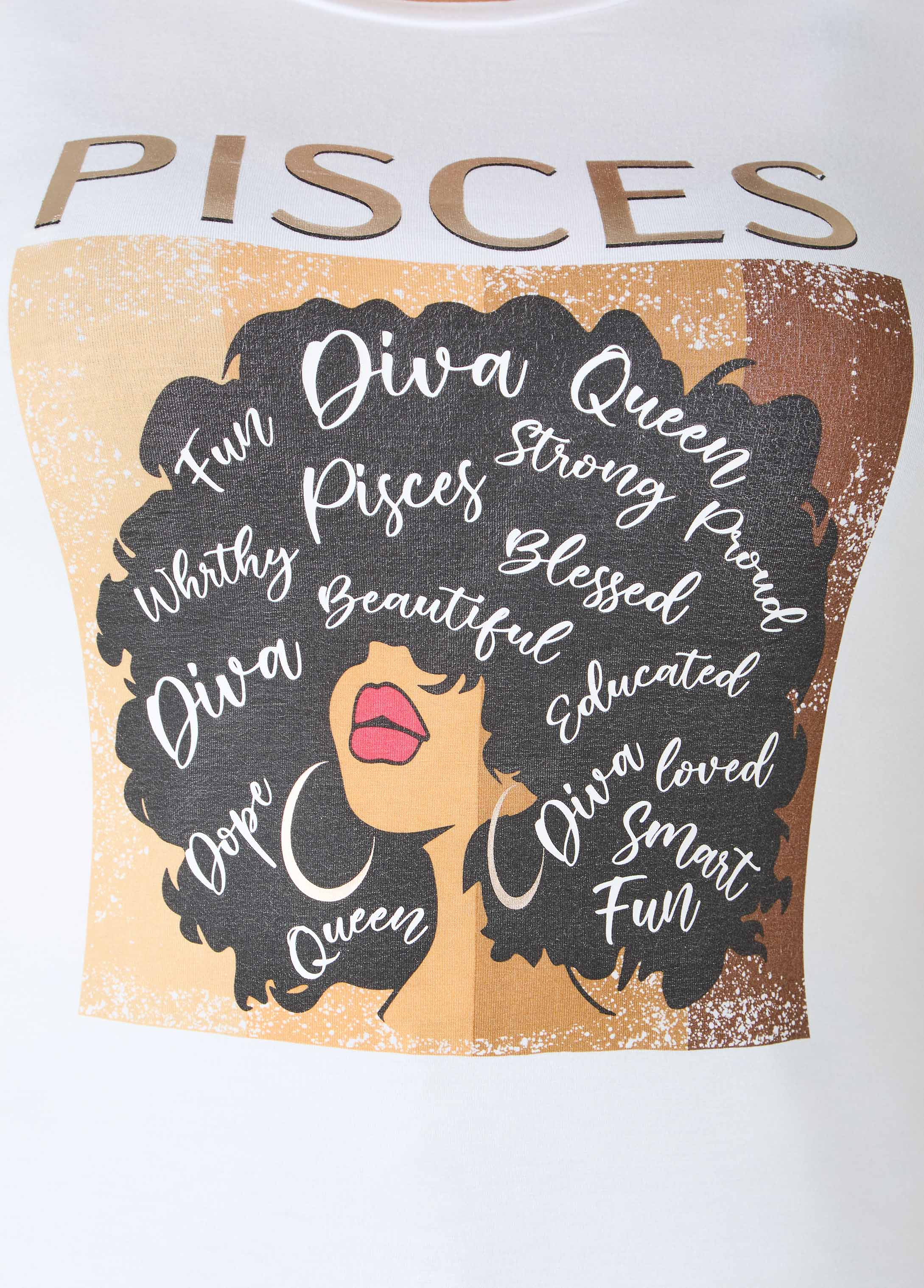 Pisces Metallic Graphic Tee - Image 4
