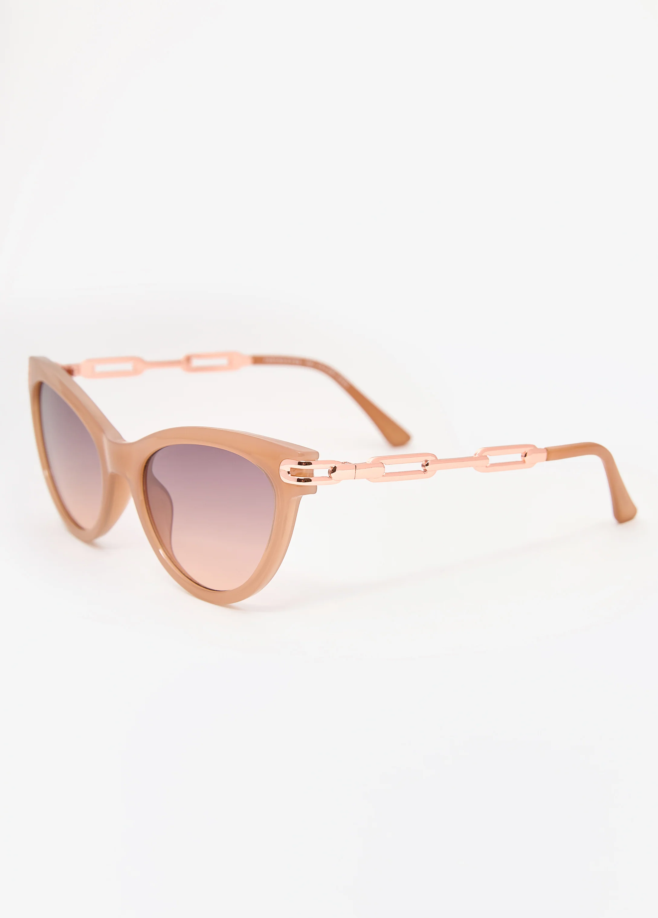 Chain Trimmed Cat Eye Sunglasses - Image 3
