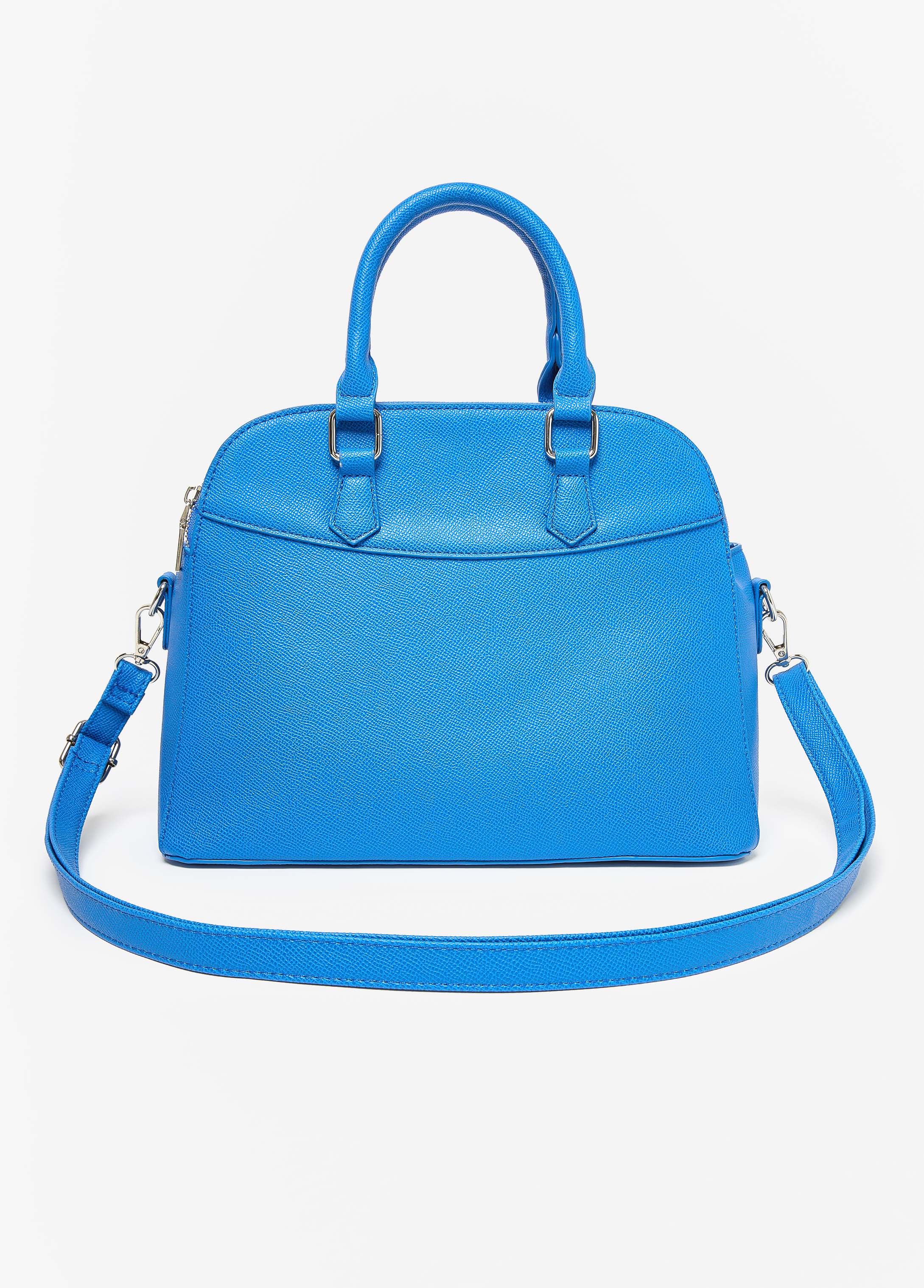 Faux Leather Top Handle Satchel - Image 3