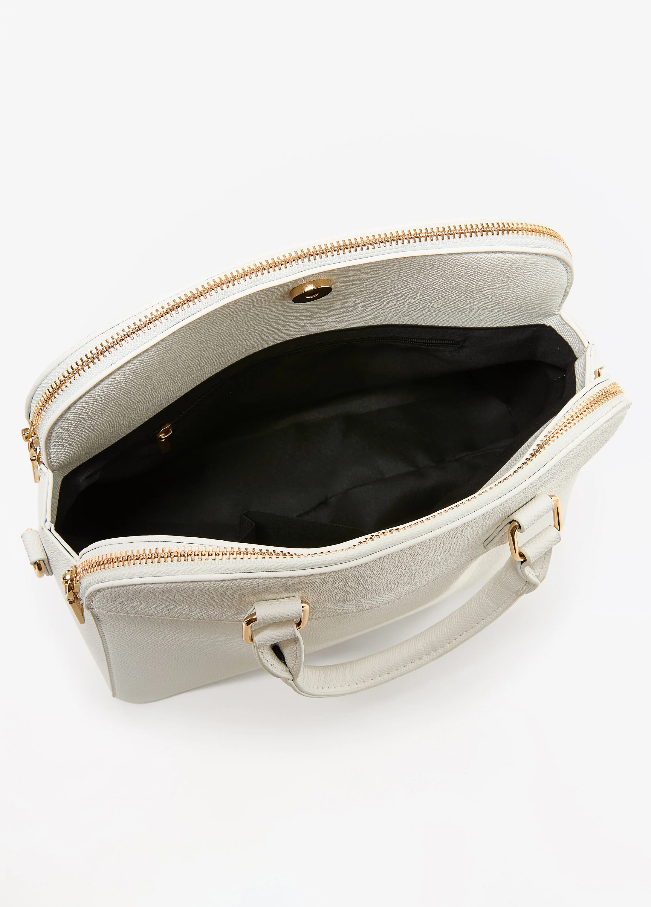 Textured Top Handle Satchel - Image 4