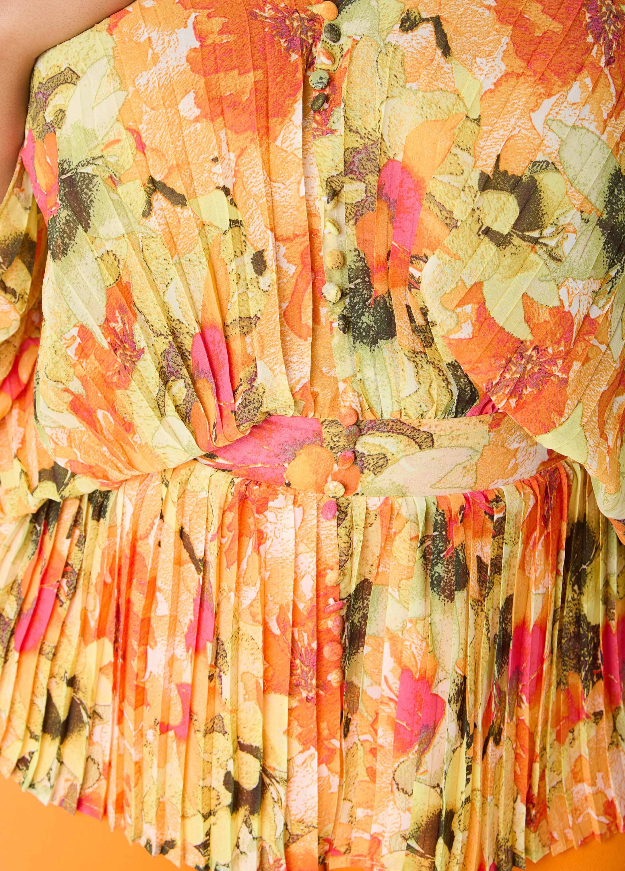 Pleated Floral Print Blouse - Image 4