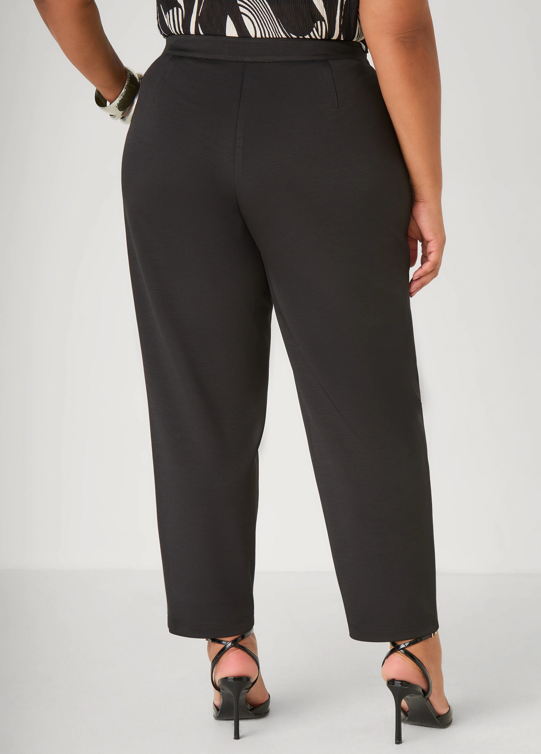 Tapered Patch Pocket Ankle Pants - Image 2