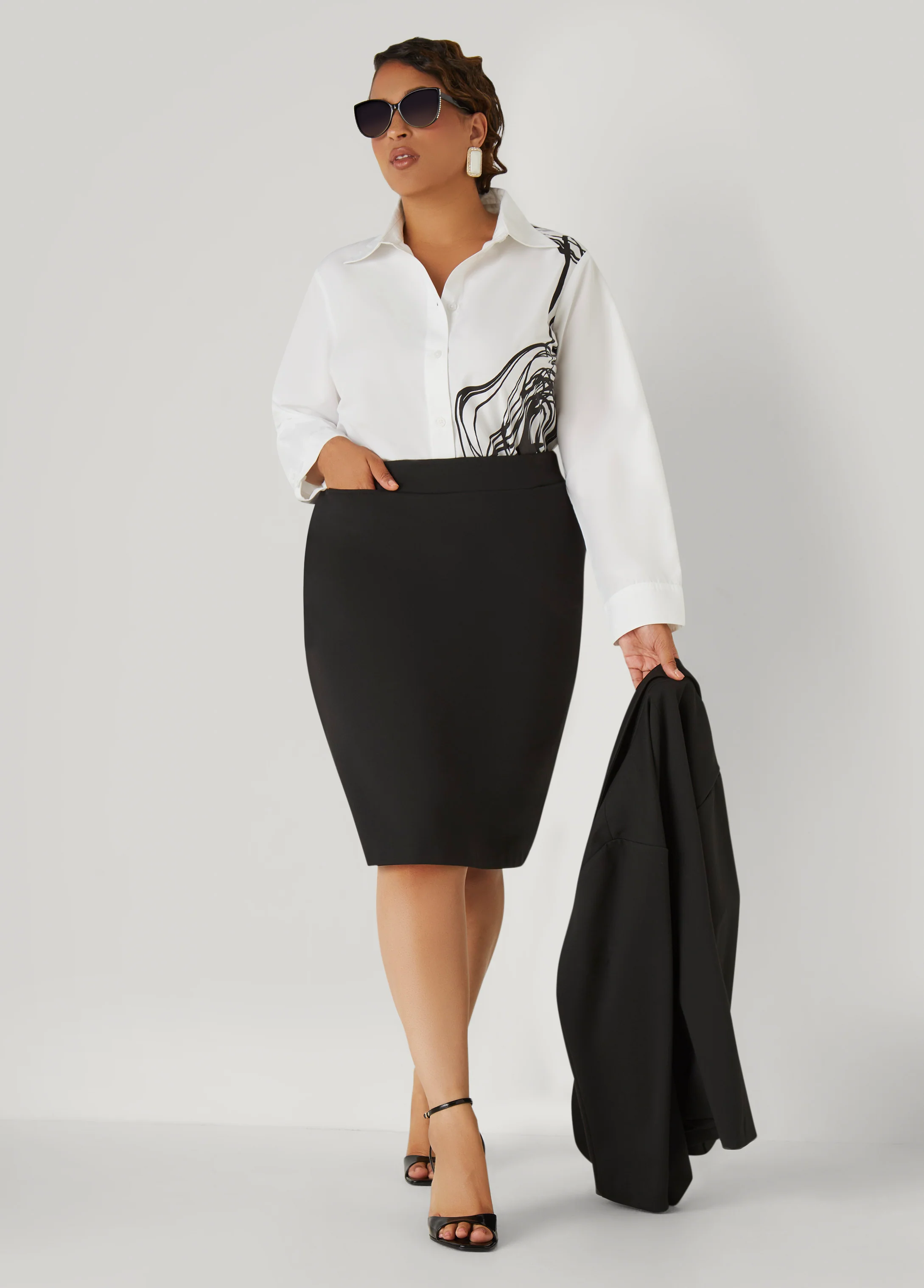 Pull On Ponte Skirt - Image 4