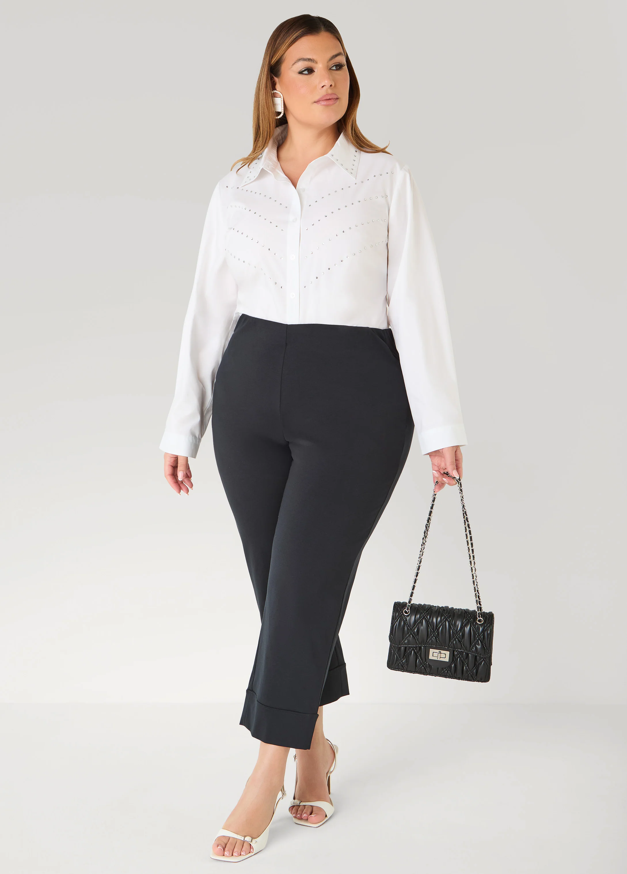 Cuffed Ponte Capris - Image 6